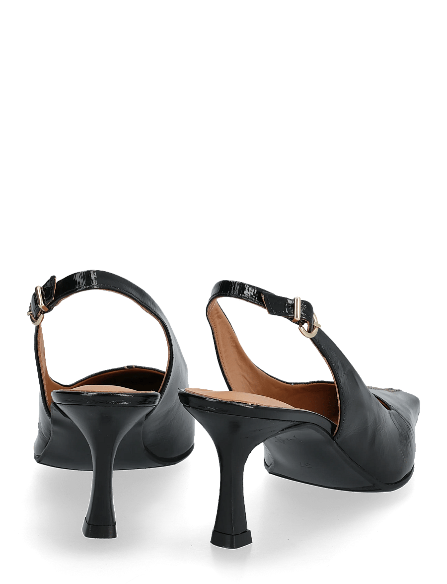 Billi Bi - Sling back - slingbacks mit absatz - black naplack - 4