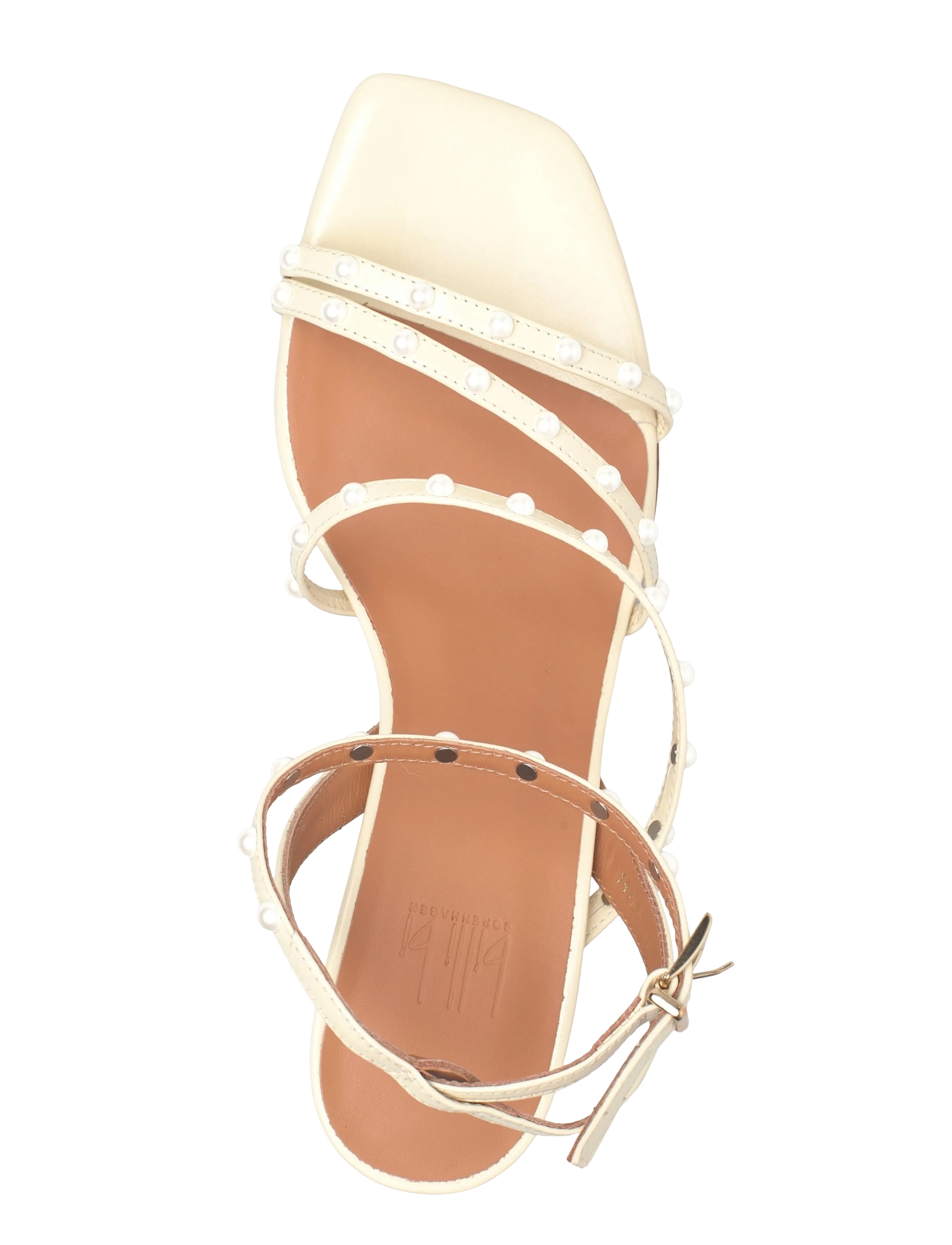 Billi Bi - Sandals - lahtised kontsakingad - off white naplack - 3