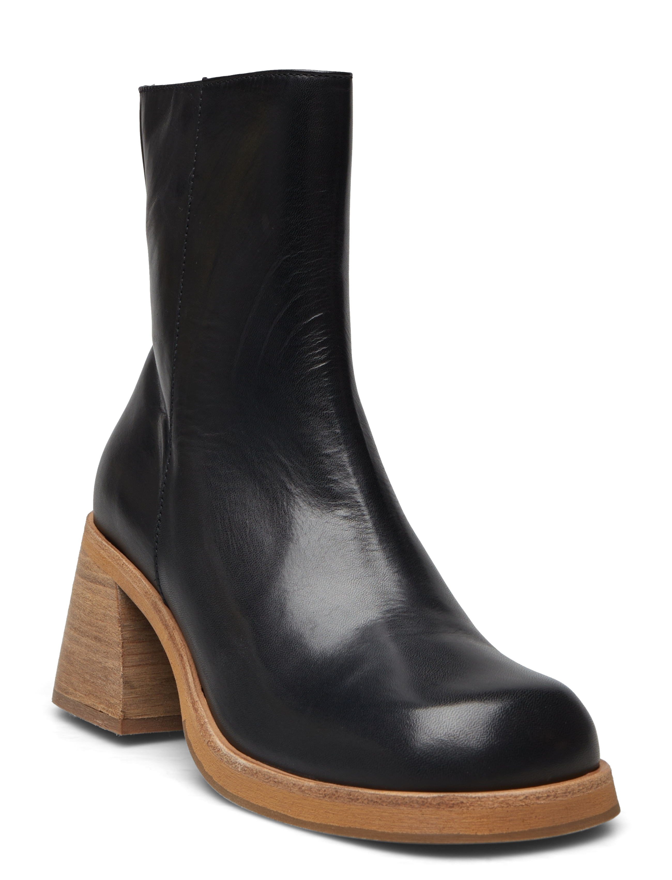 Booties - BLACK CALF/LT. SOLE