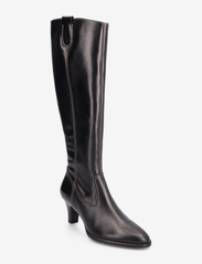 Long Boots - BLACK CALF/BEIGE