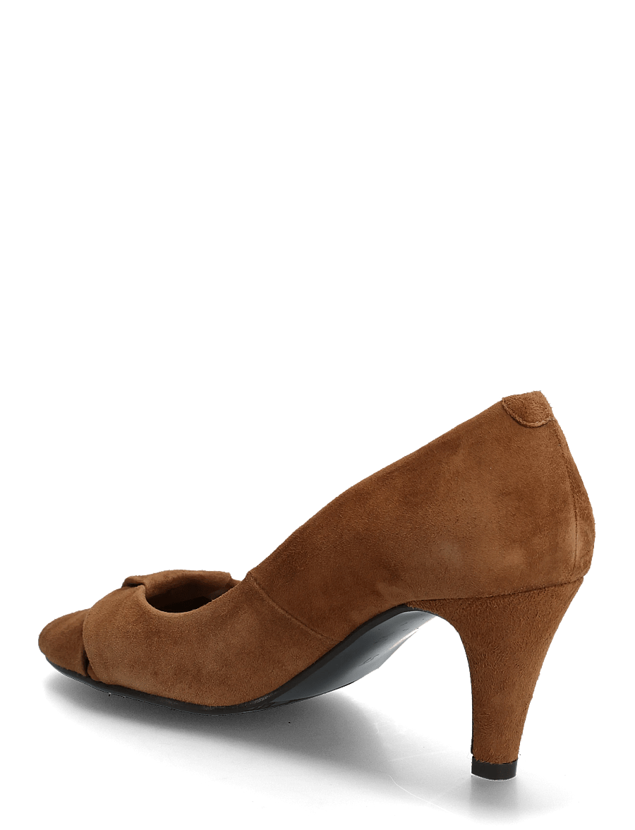 Billi Bi - Pumps - avatud varbaosaga kingad - dark cognac suede - 2