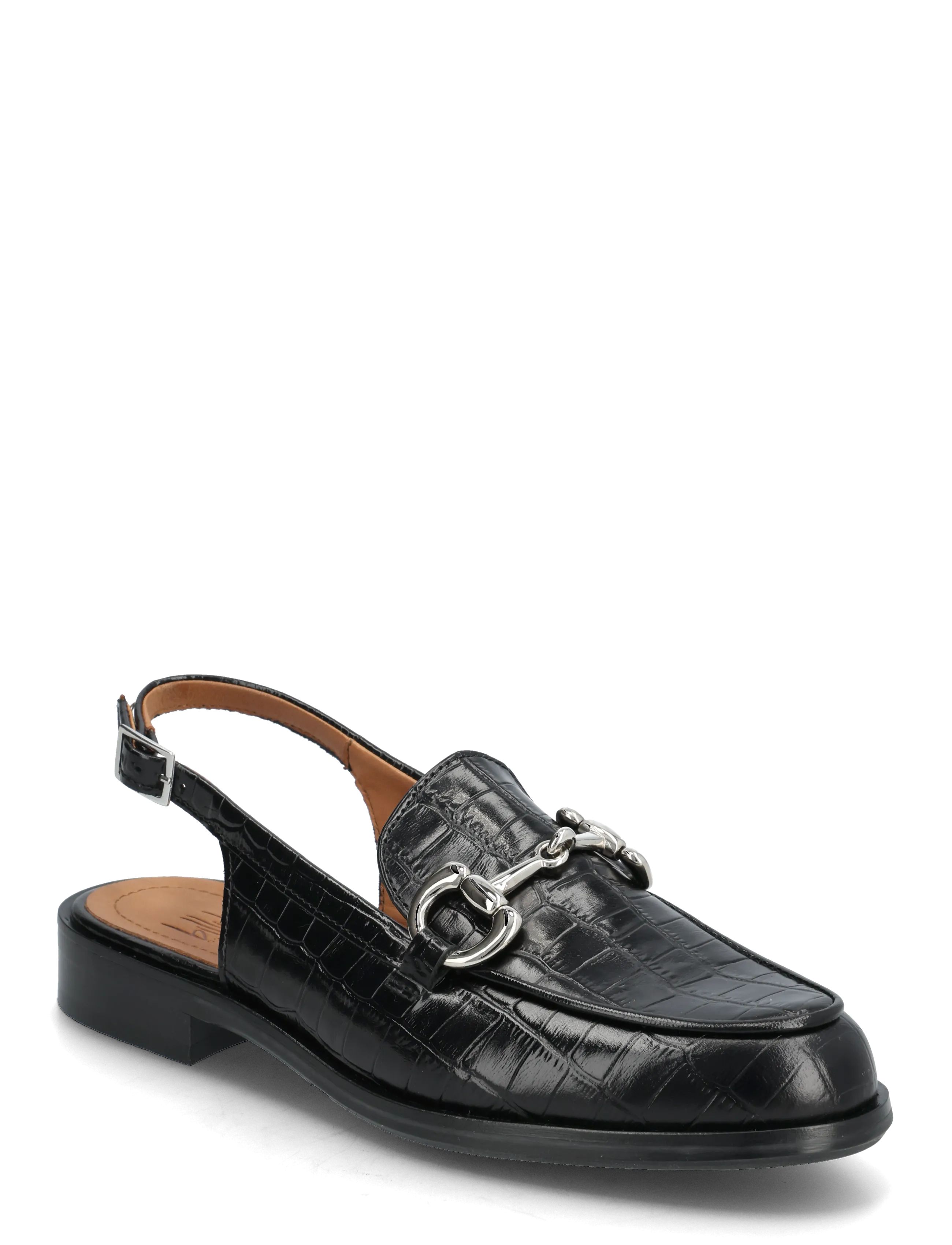 Billi Bi Shoes - Flade slingbacks - BLACK MONTERREY CROCO / black