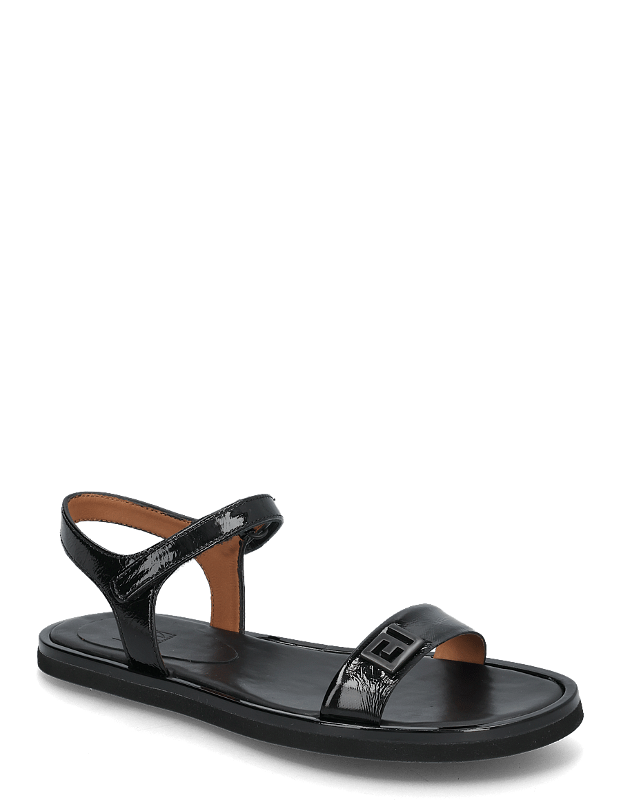 Billi Bi - Sandals - flache sandalen - black naplack/black metal - 0