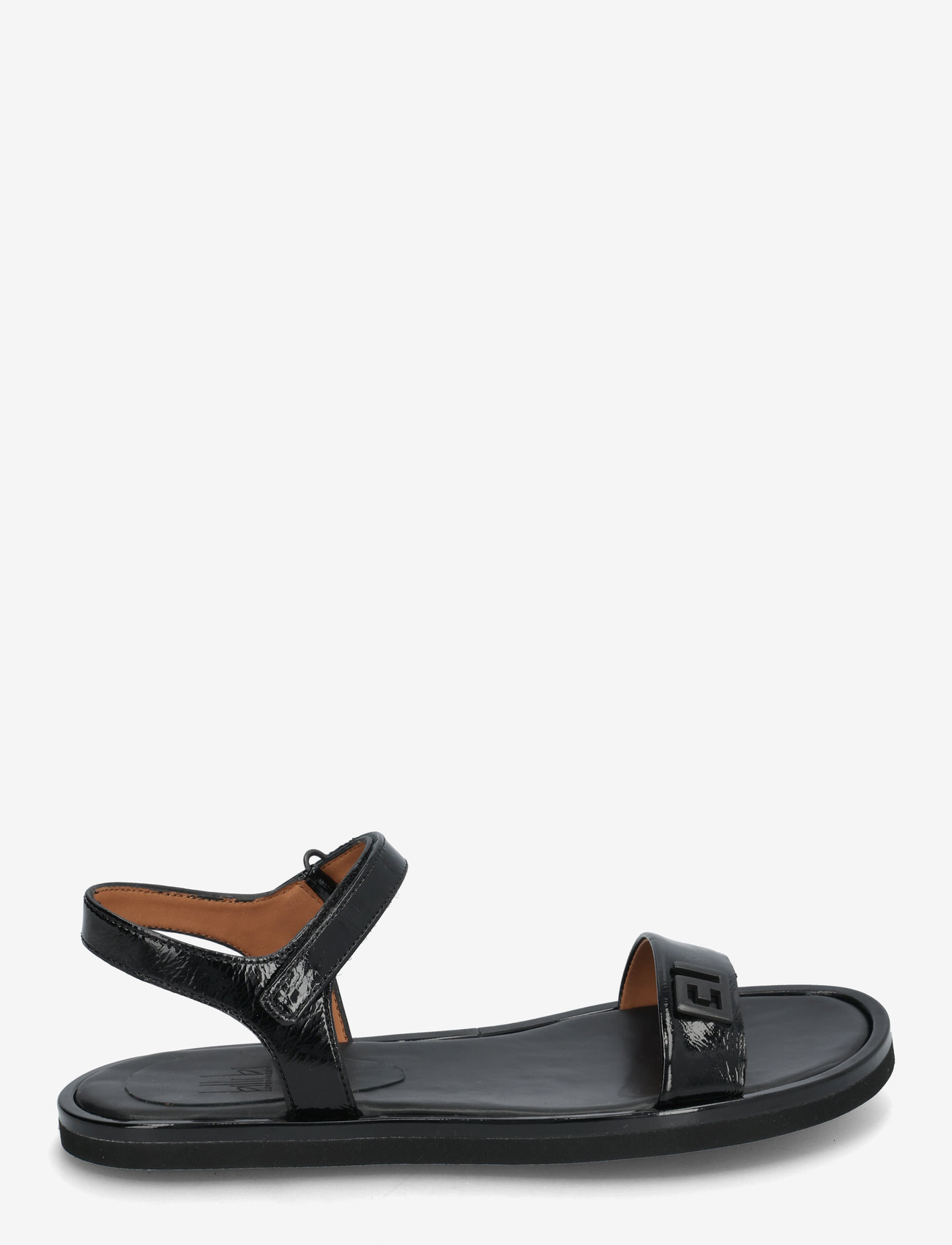 Billi Bi - Sandals - flache sandalen - black naplack/black metal - 1