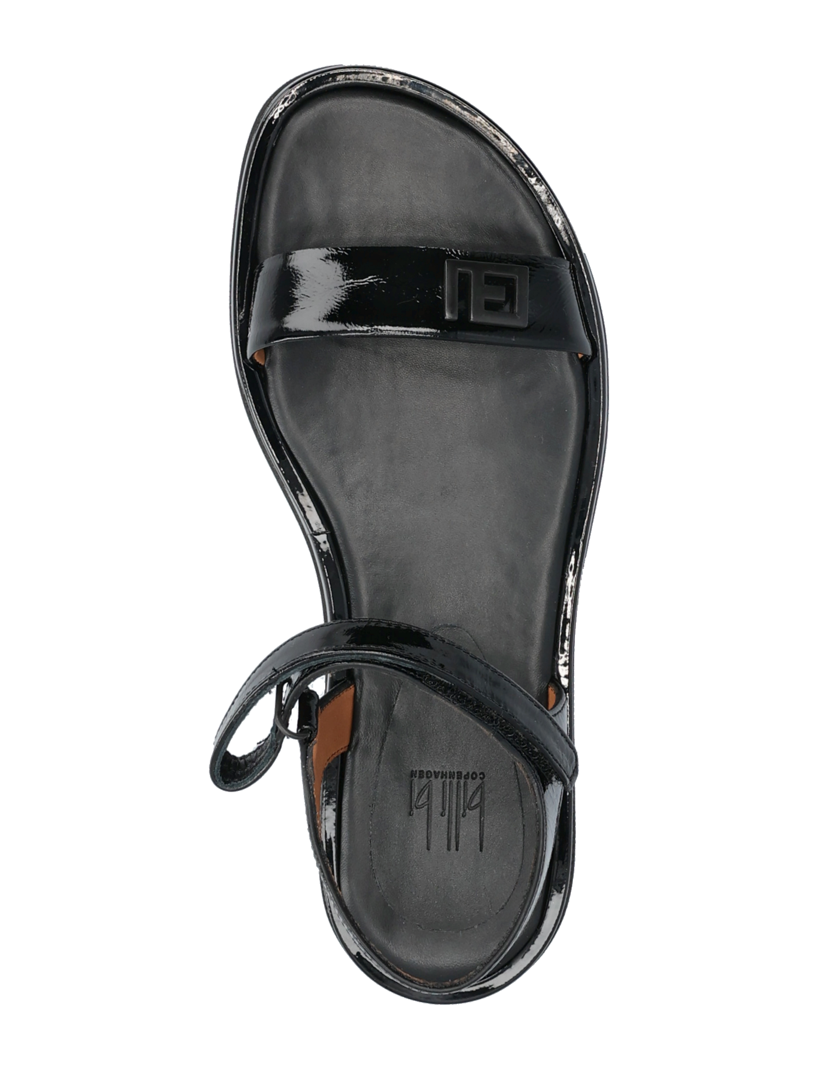 Billi Bi - Sandals - flache sandalen - black naplack/black metal - 3