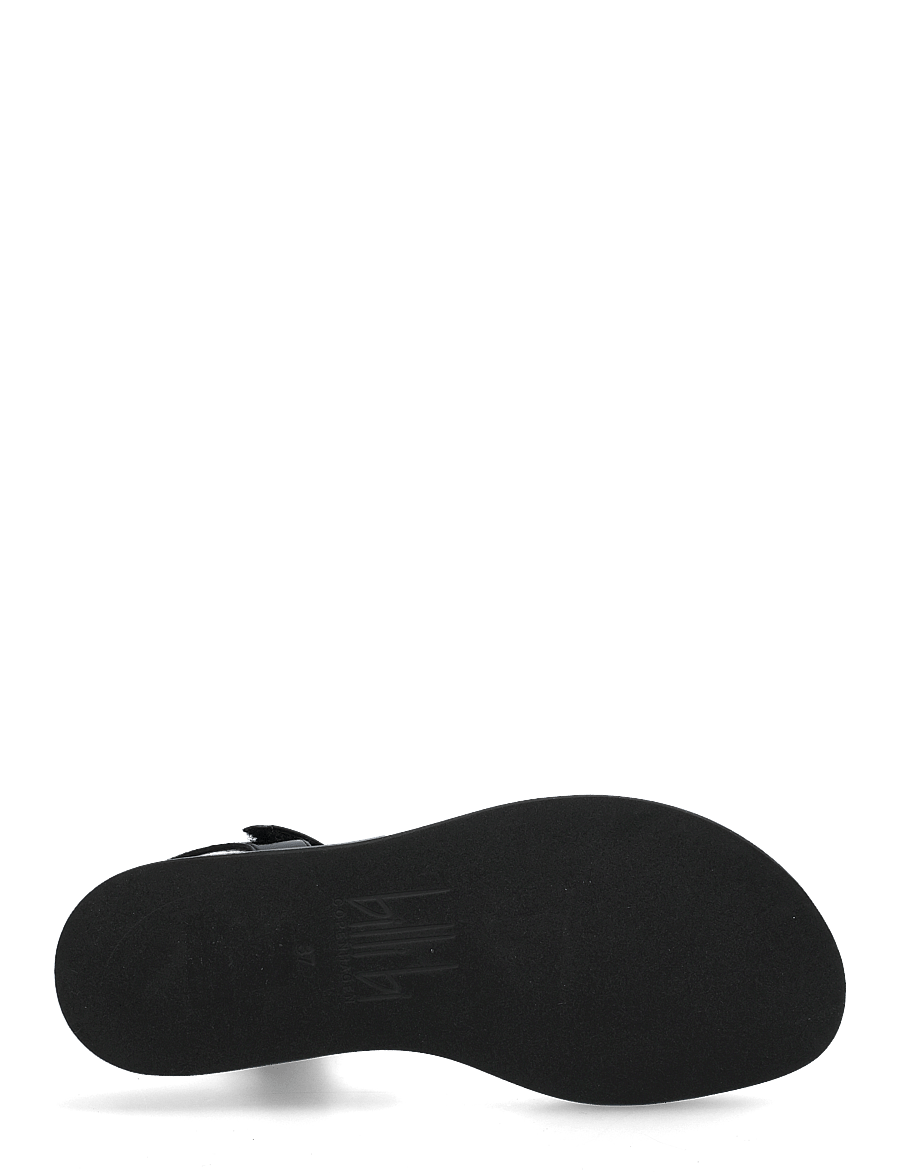 Billi Bi - Sandals - flache sandalen - black naplack/black metal - 4