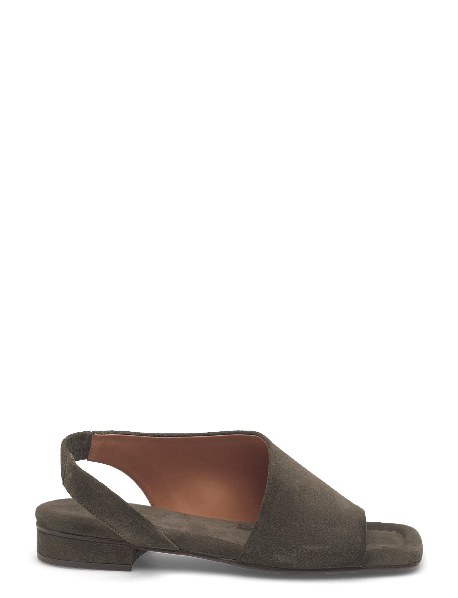Billi Bi - Sandals - flache sandalen - oliva babysilk suede - 1