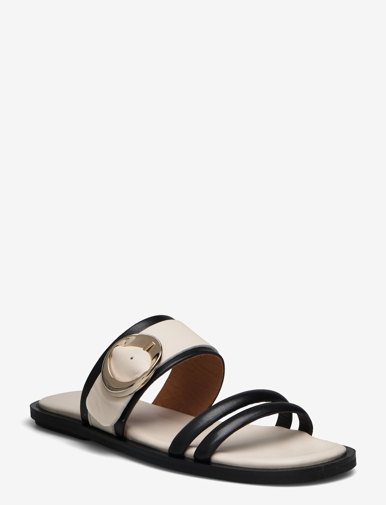 Billi Bi - Sandals - flade sandaler - black/white nappa - 0
