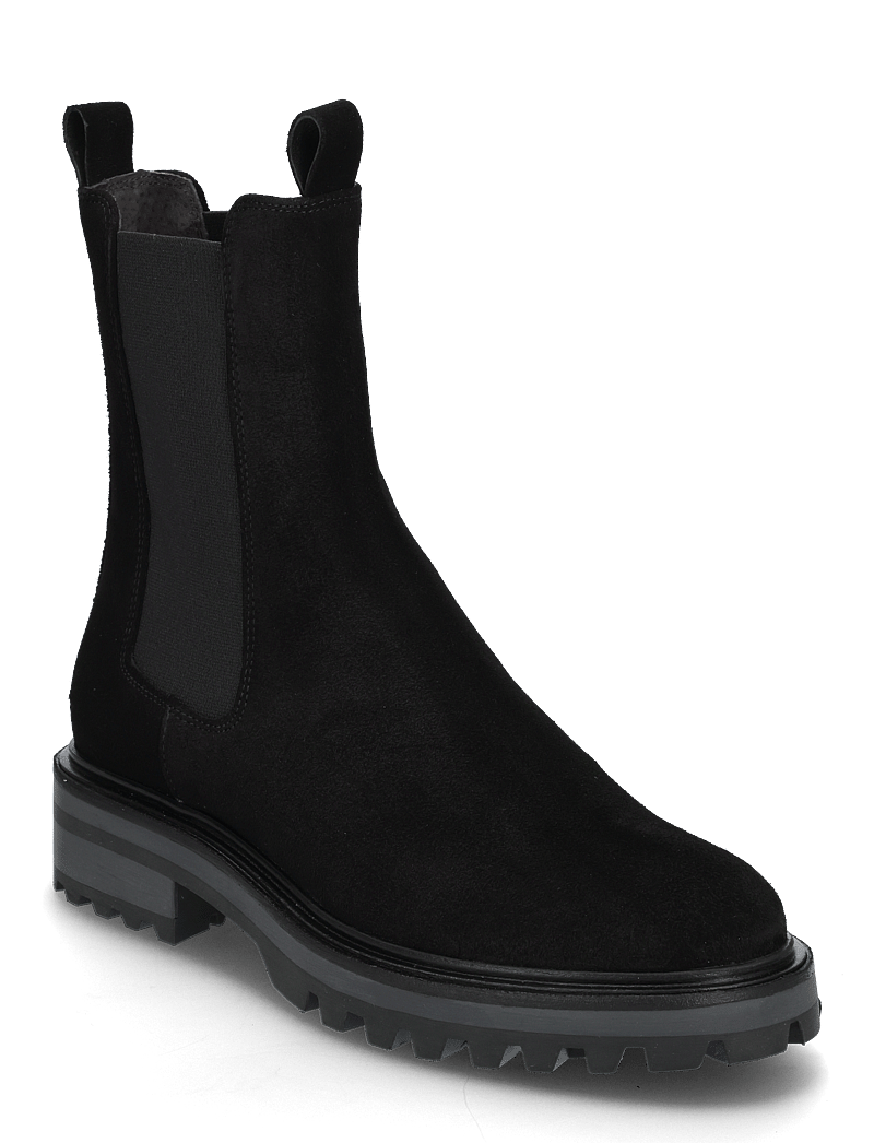 Billi Bi - Boots - platta ankelboots - black suede/black sole - 0