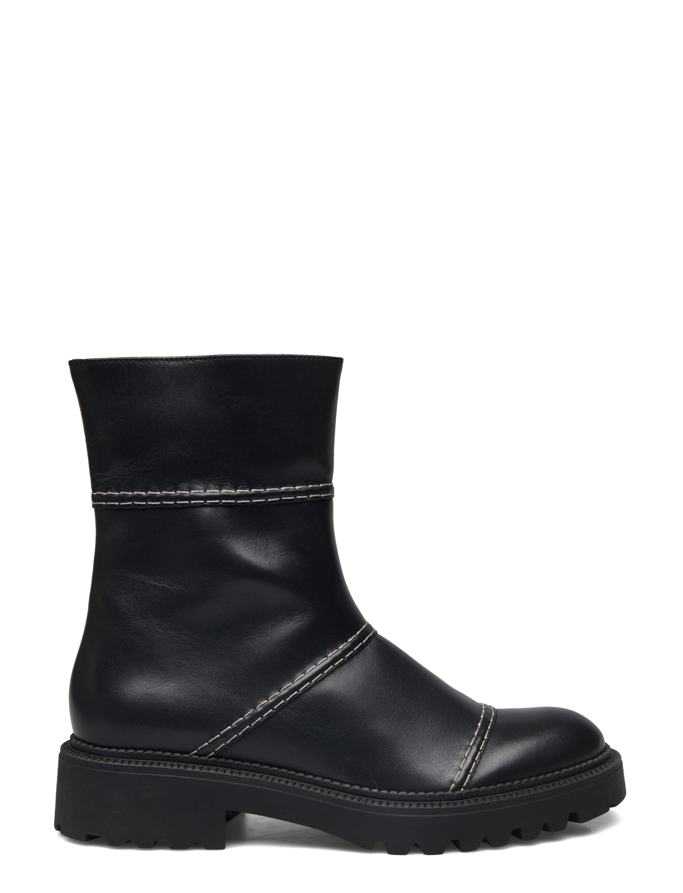 Billi Bi - Boots - ankelstøvler - black calf/off white st. - 1