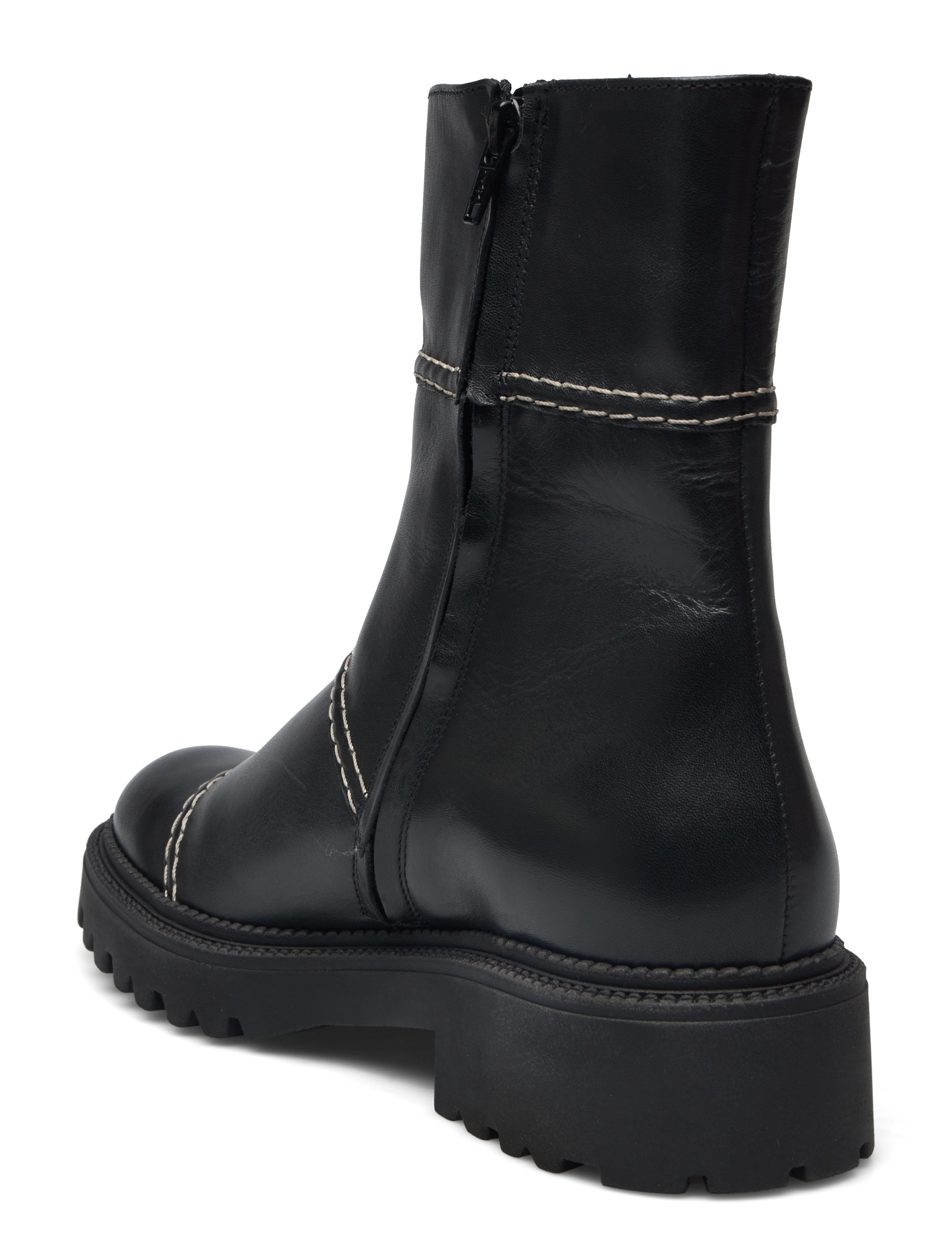 Billi Bi - Boots - ankelstøvler - black calf/off white st. - 2