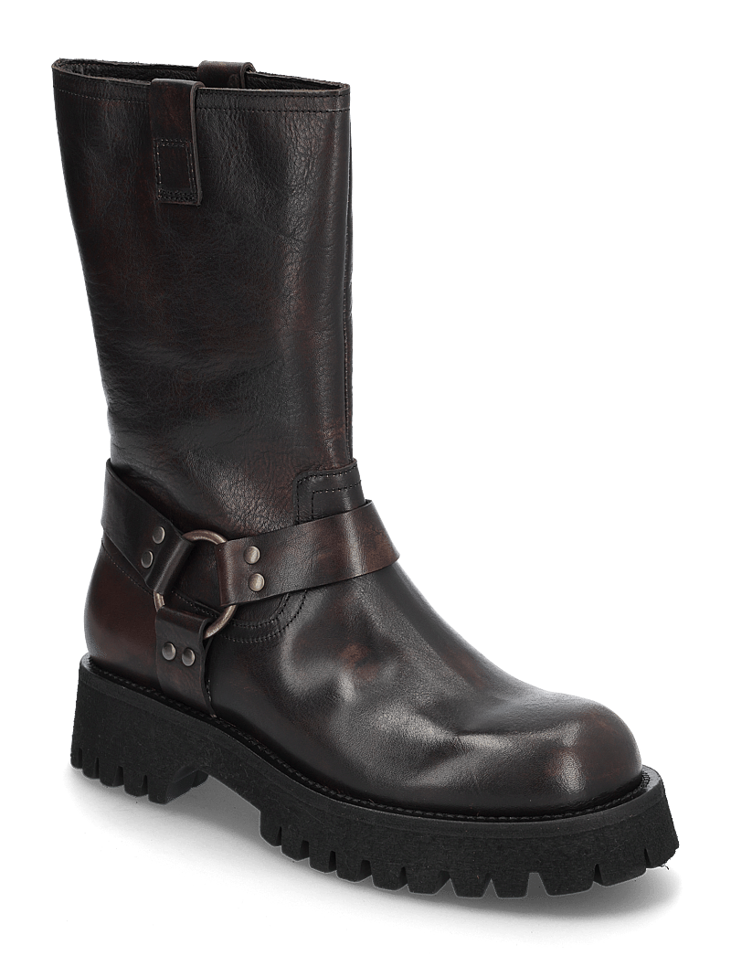Billi Bi - Boots - flache stiefeletten - black shadow calf - 0