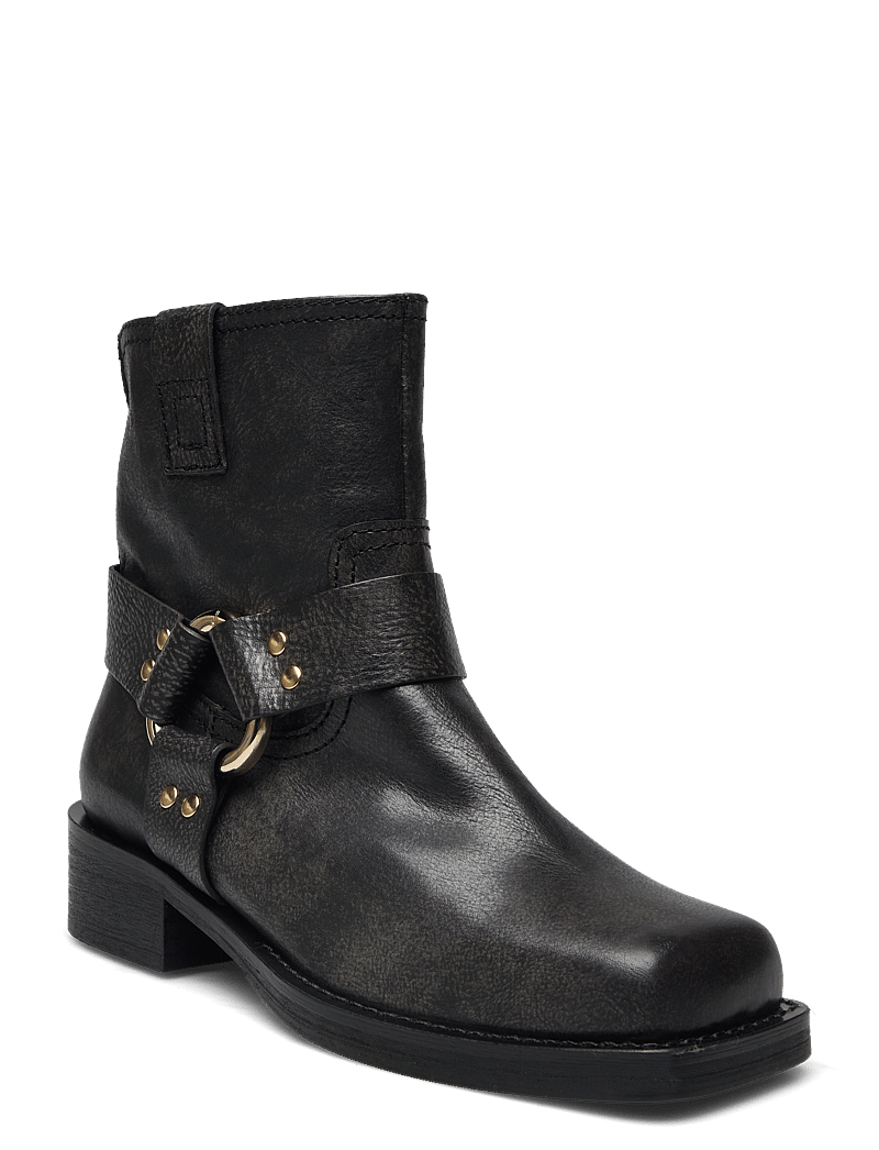 Billi Bi - Boots - platta ankelboots - black/grey frisco calf - 0