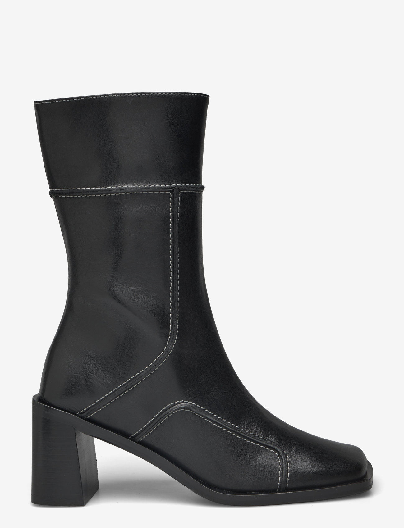 Billi Bi - Booties - black calf/beige stitch - 1