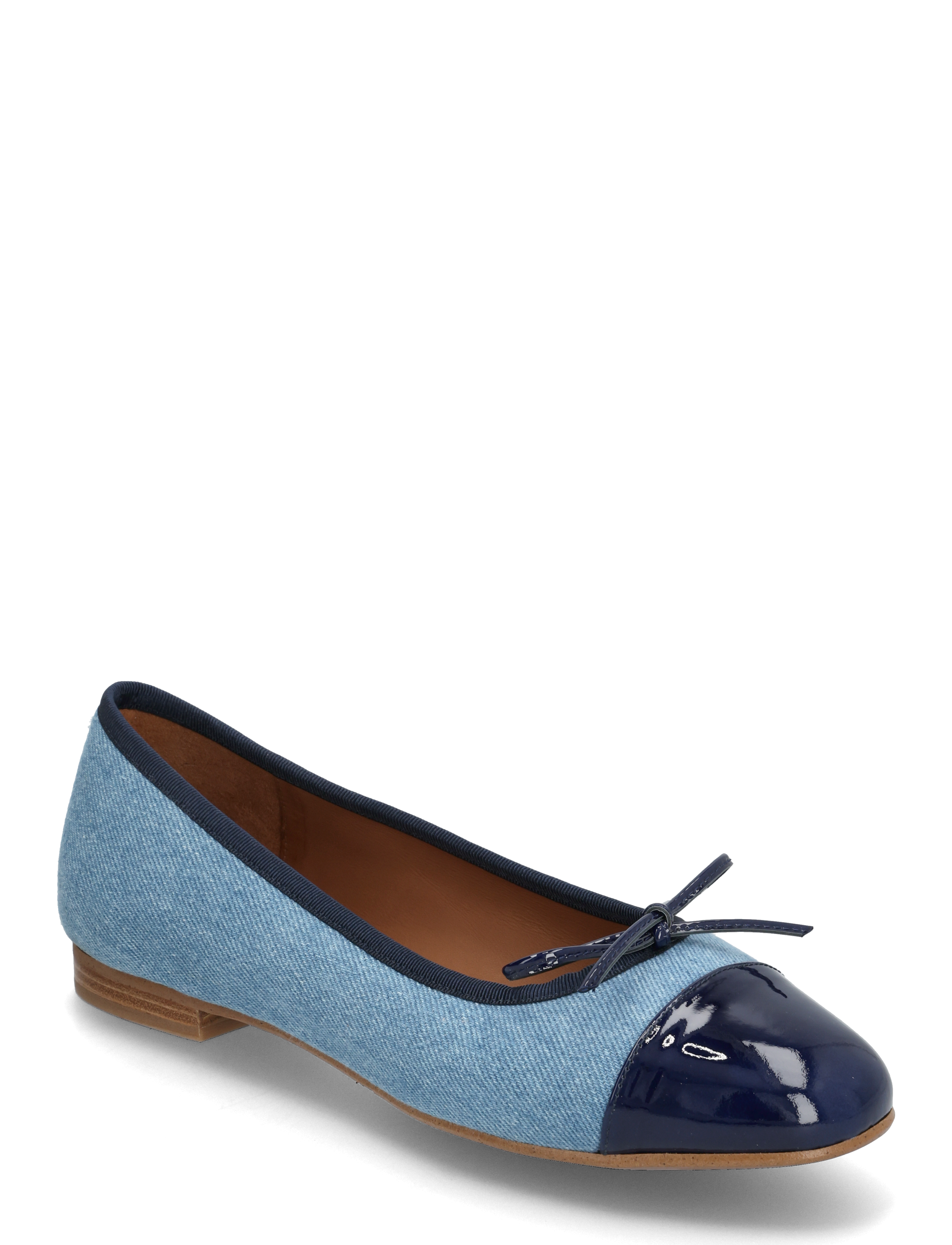 NAVY BLUE PATENT/DENIM