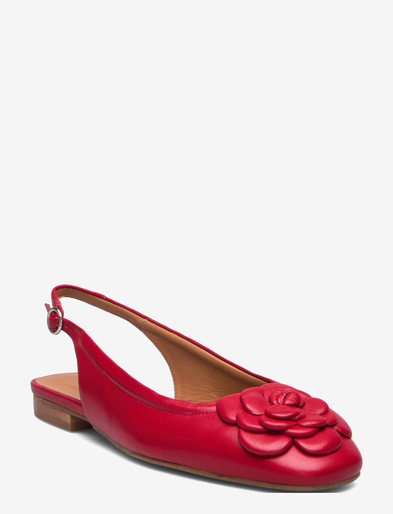 Billi Bi - Sling back - flatir slingback skór - red nappa - 0