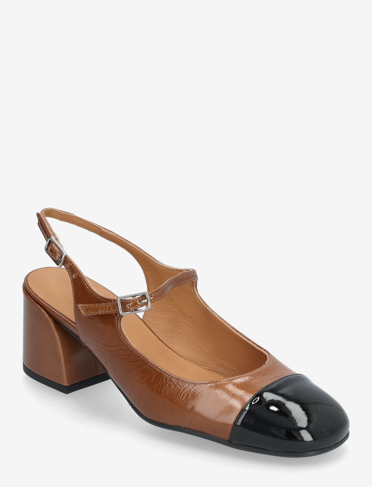 Billi Bi - Pumps - slingbacks med hæle - black pat./palisandro - 0