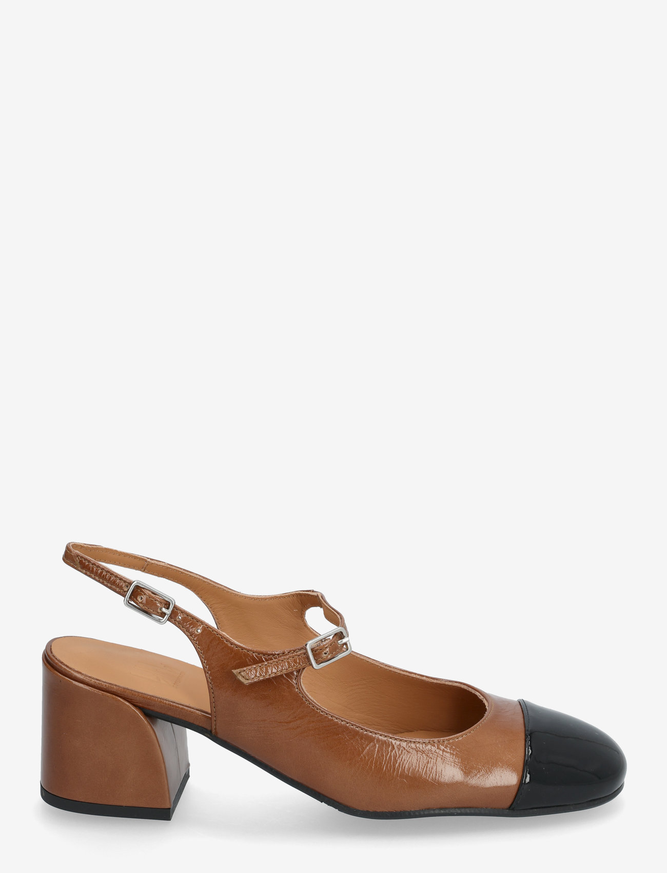 Billi Bi - Pumps - slingbacks med hæle - black pat./palisandro - 1