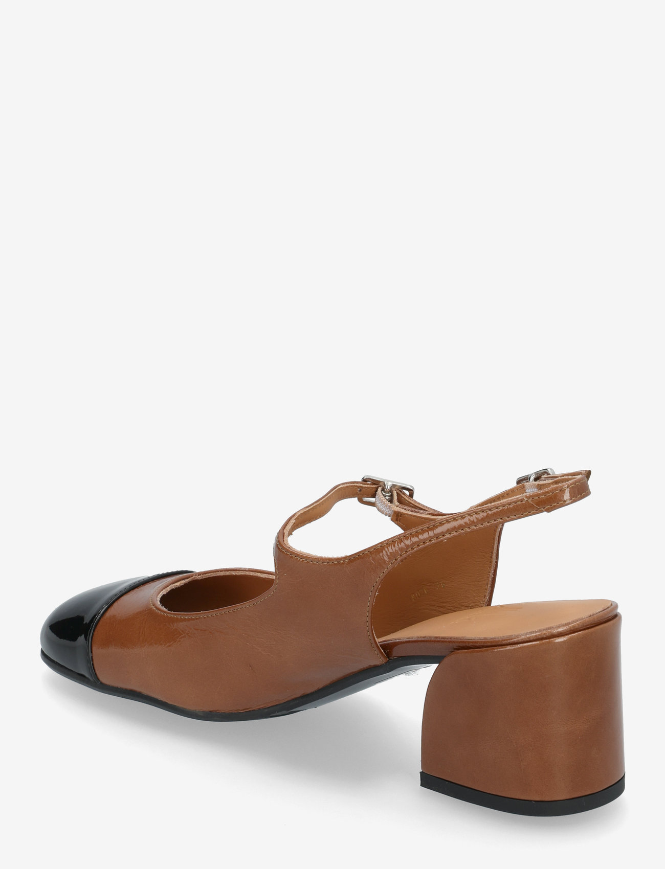 Billi Bi - Pumps - slingbacks med hæle - black pat./palisandro - 2