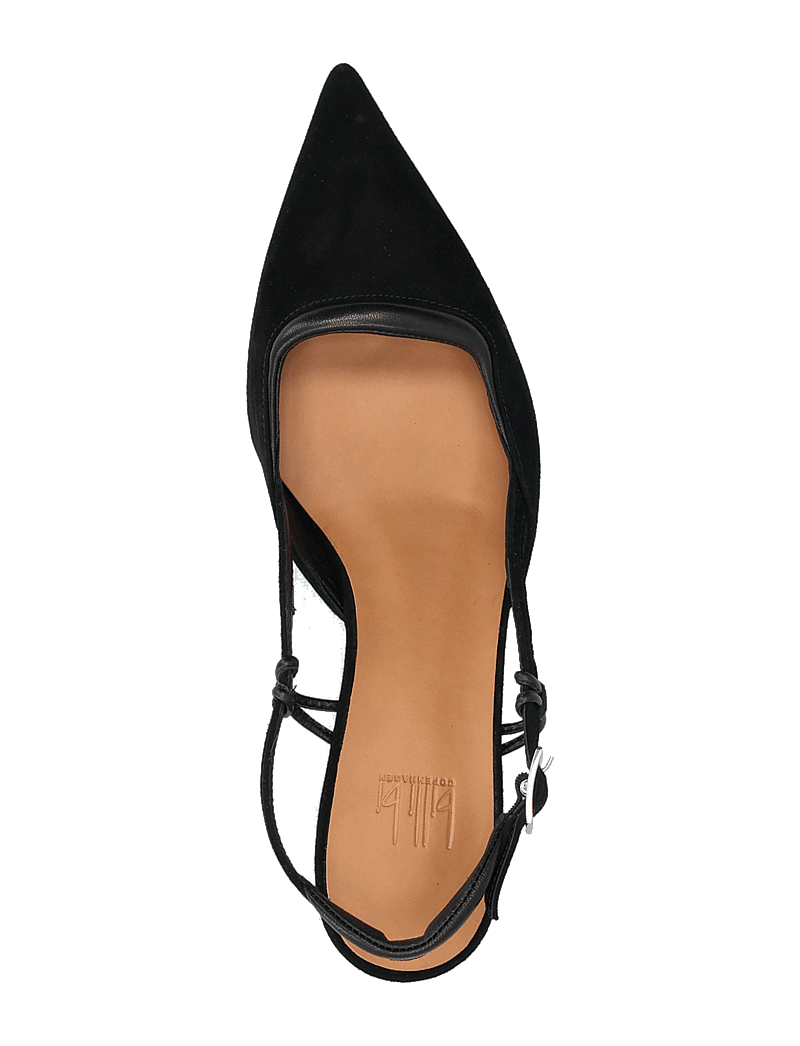 Billi Bi - Sling back - högklackade slingbacks - black suede/nappa - 3