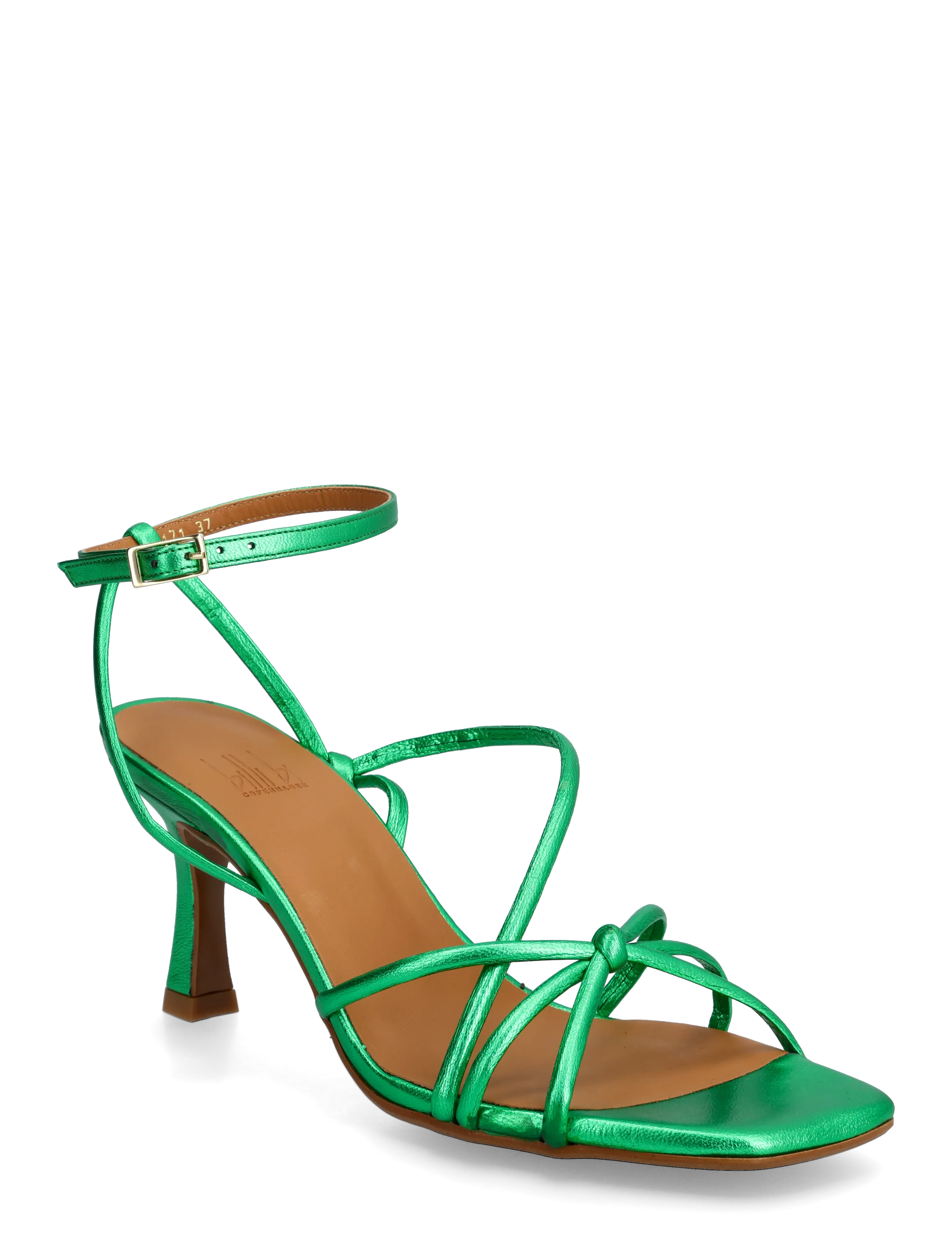 Billi Bi Heeled Sandals, 39, Green, Hæle > Sandaler Med Hæl, Dame