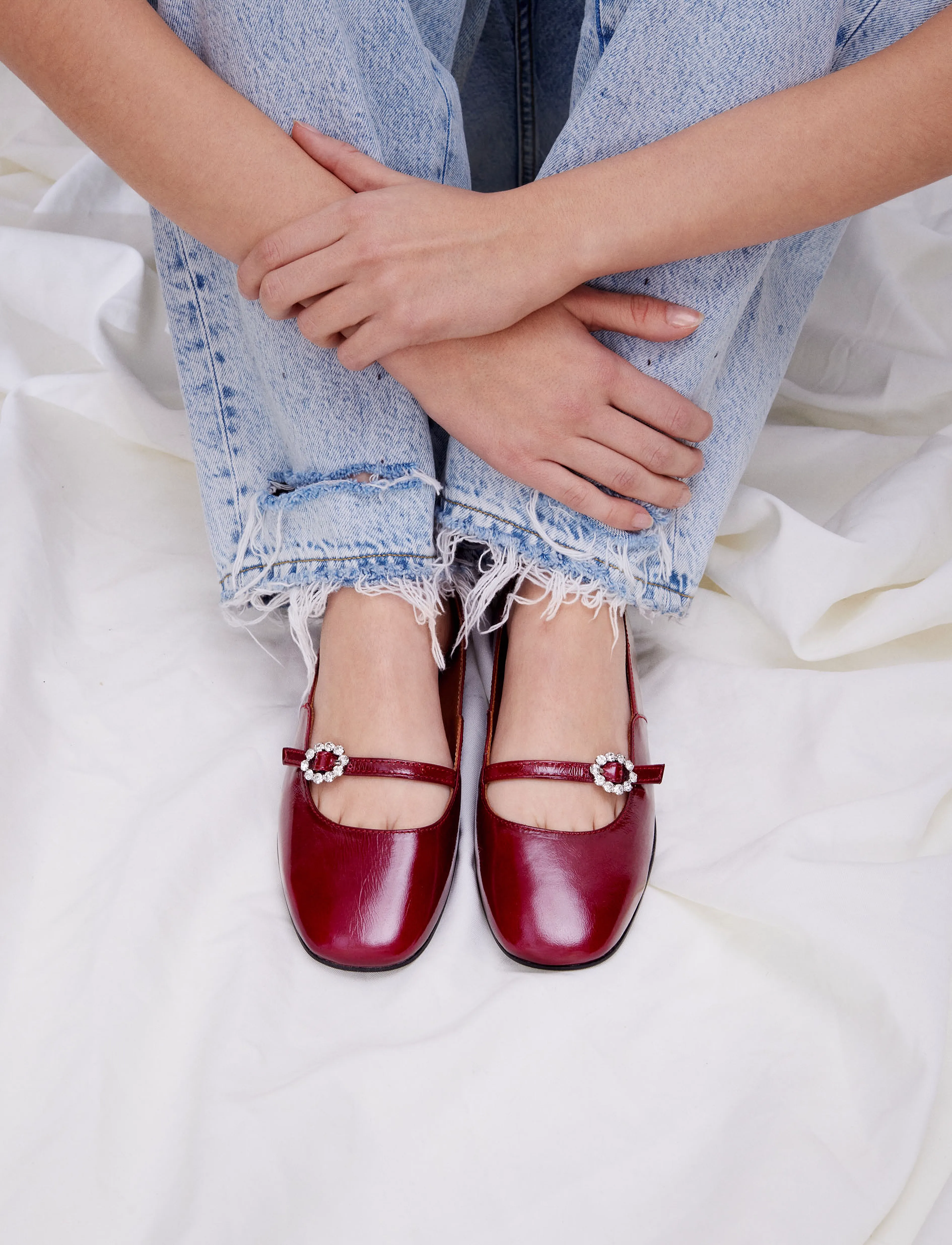 Billi Bi Ballerina - „Mary Jane“ batai - RUBINO NAPLACK / burgundy