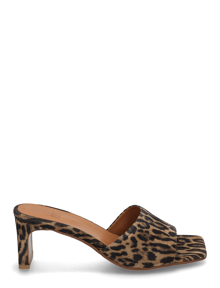 Billi Bi - Mule - pantoletten mit absatz - leopardo cuoio suede - 1