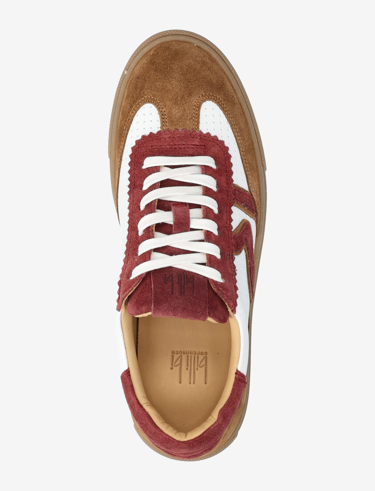 Billi Bi - Sport - niedrige sneakers - cognac/white/bordo comb. - 3