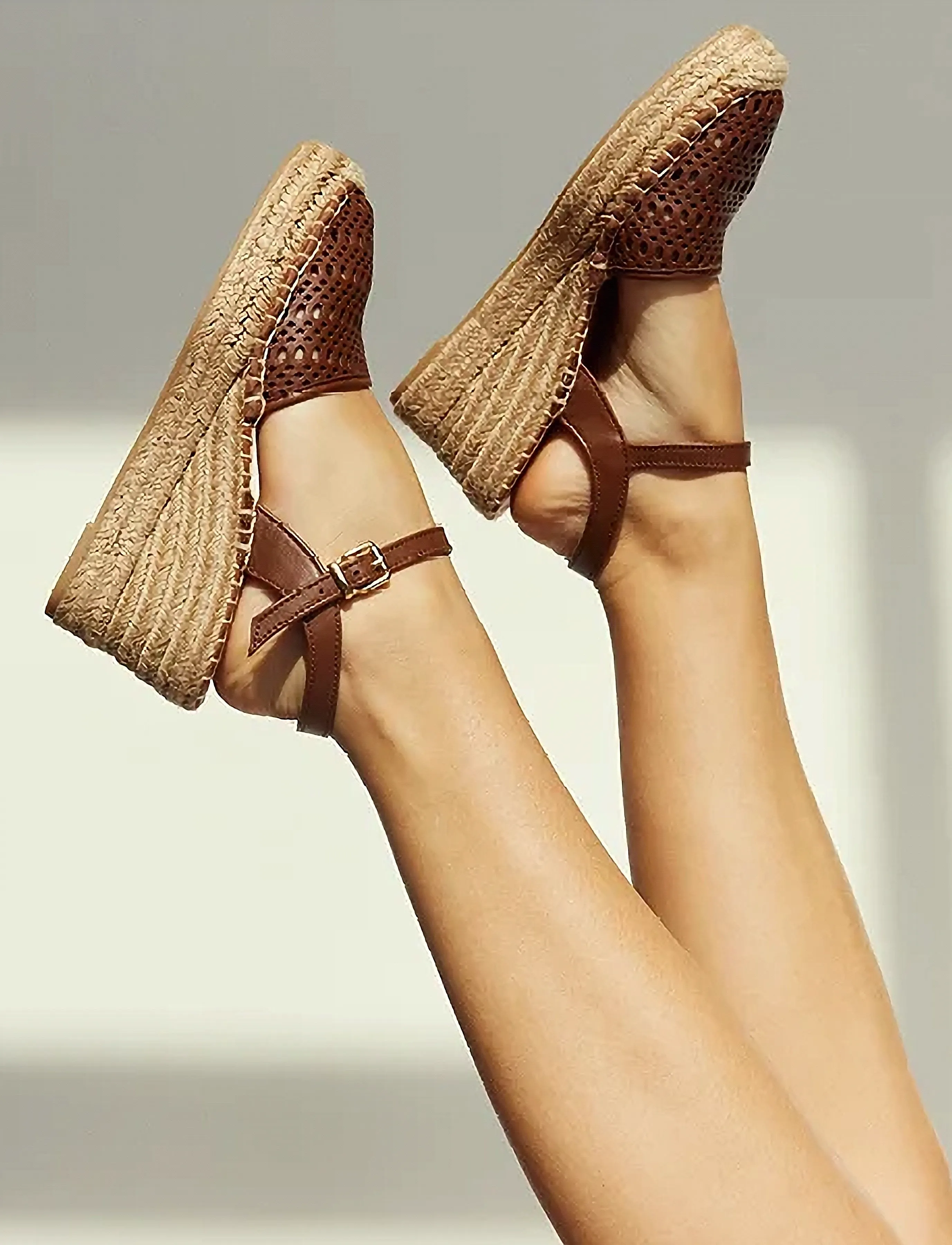 Billi Bi Espadrilles, 38, Brown, Espadriller > Espadriller Med Hæl, Dame