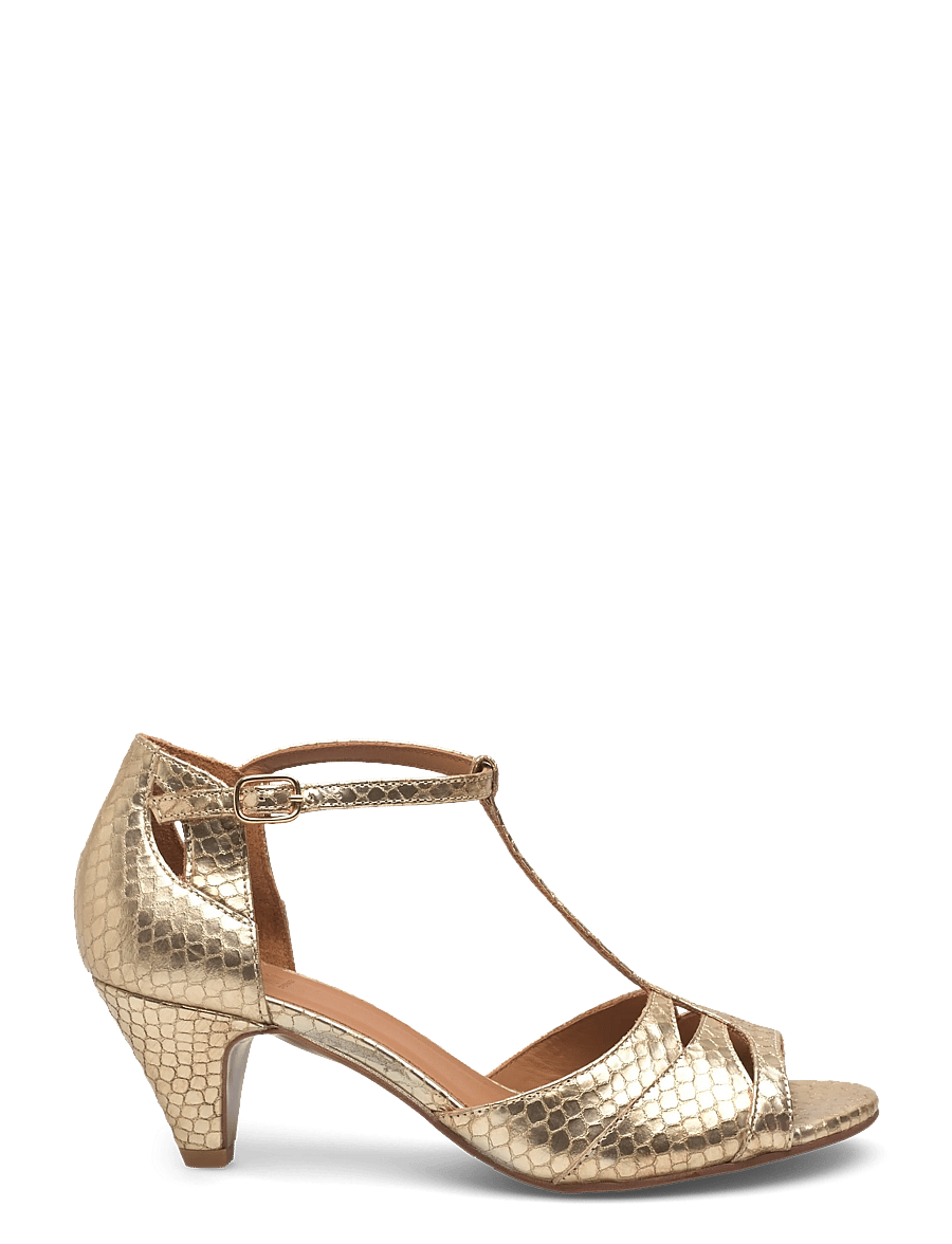 Billi Bi - Heeled sandals - sandaler med hæl - gold berlino snake - 1