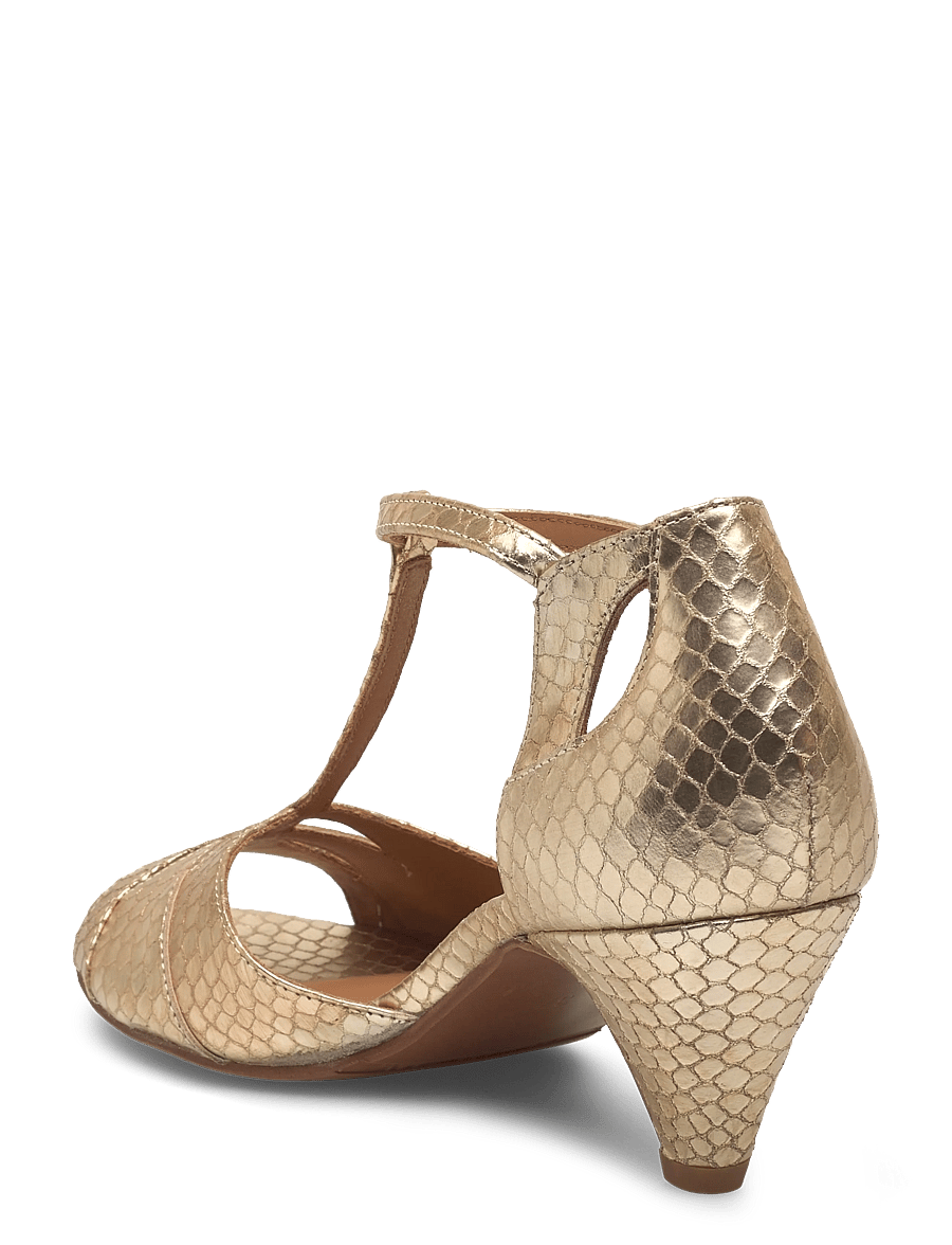 Billi Bi - Heeled sandals - sandaler med hæl - gold berlino snake - 2