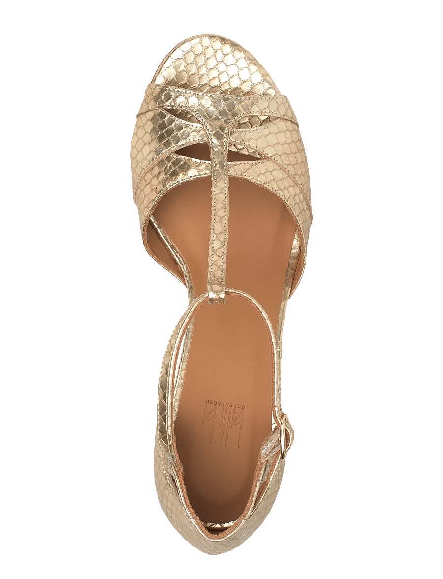 Billi Bi - Heeled sandals - sandaler med hæl - gold berlino snake - 3