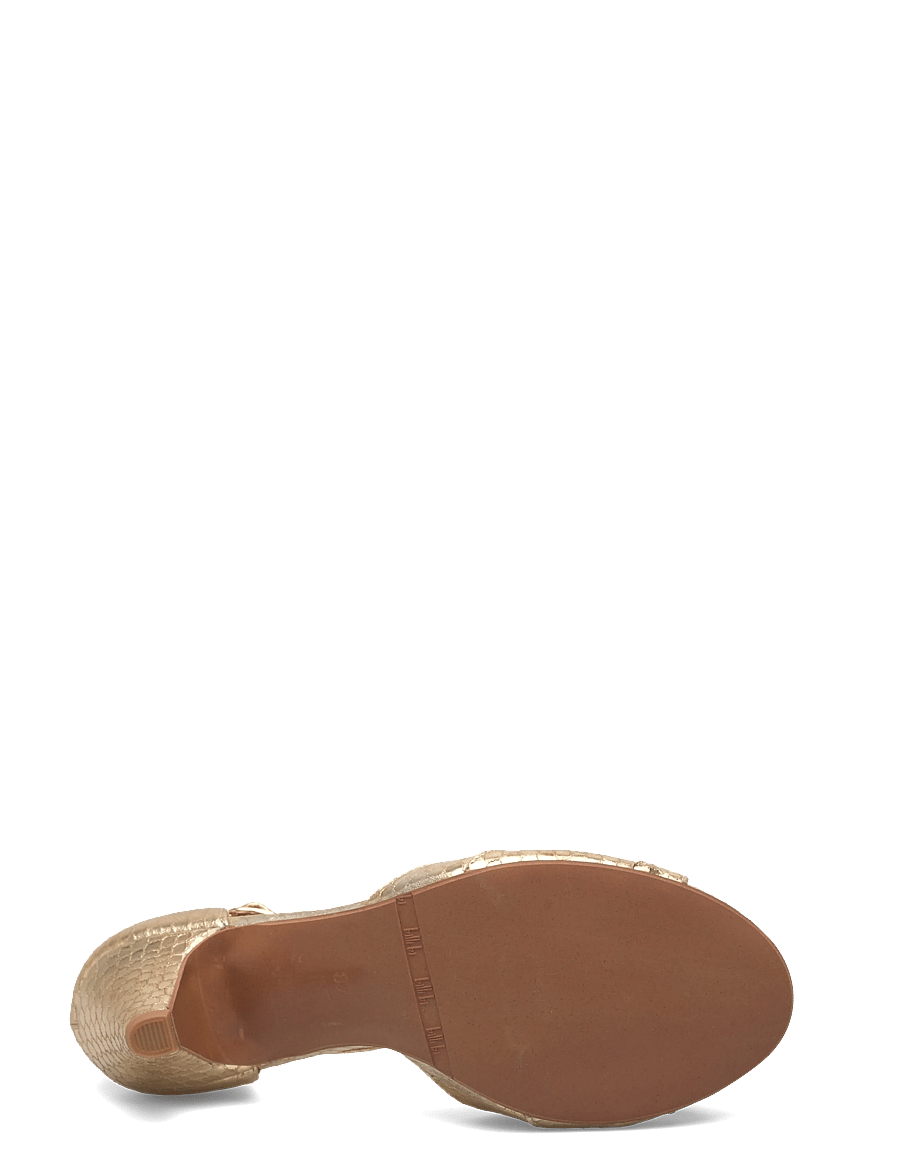 Billi Bi - Heeled sandals - sandaler med hæl - gold berlino snake - 4
