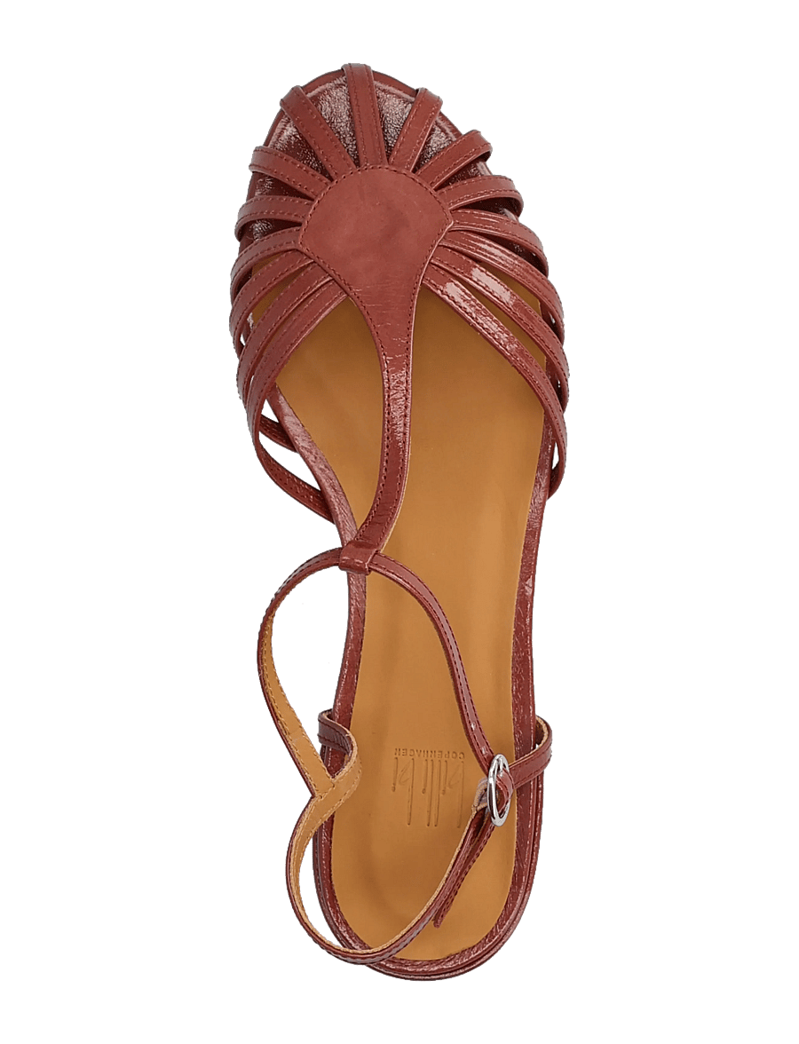 Billi Bi - Sandals - flache sandalen - dark rose confetto naplack - 3