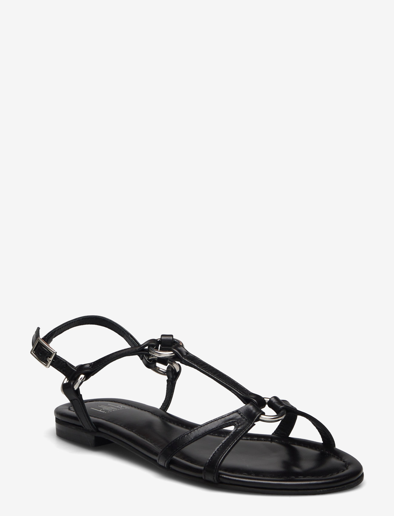 Billi Bi - Sandals - flache sandalen - black nappa/silver - 0