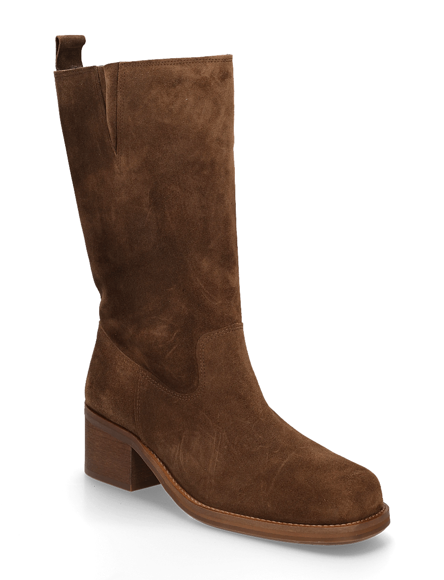 Billi Bi - Long Boots - kontsaga poolsaapad - arabica babysilk suede - 0