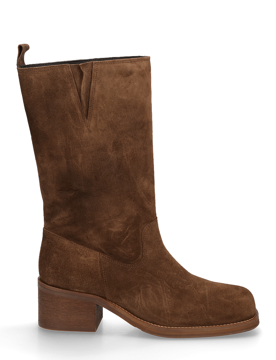 Billi Bi - Long Boots - kontsaga poolsaapad - arabica babysilk suede - 2