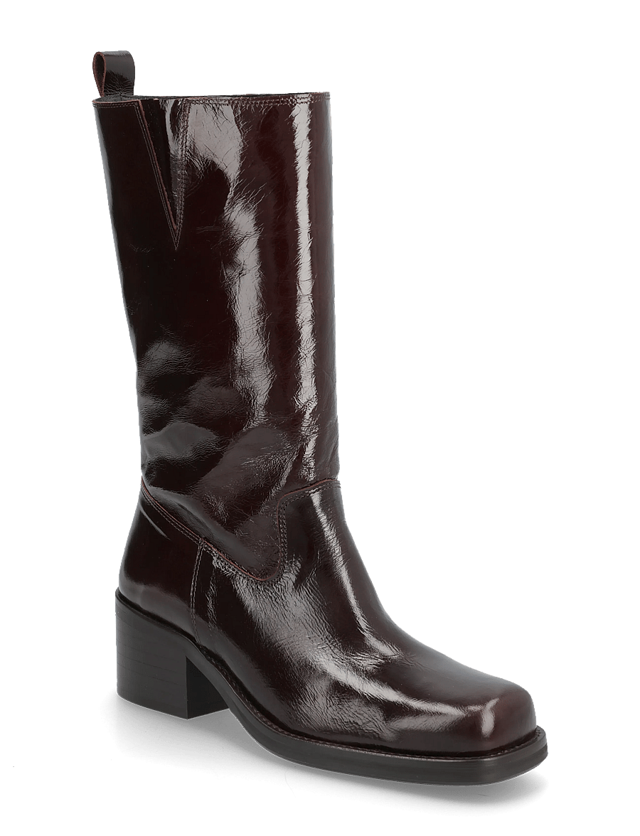 Billi Bi - Long Boots - kontsaga poolsaapad - mogano naplack - 0