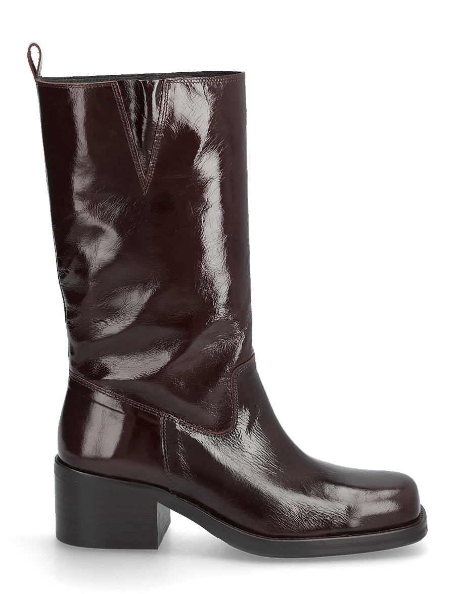 Billi Bi - Long Boots - kontsaga poolsaapad - mogano naplack - 1