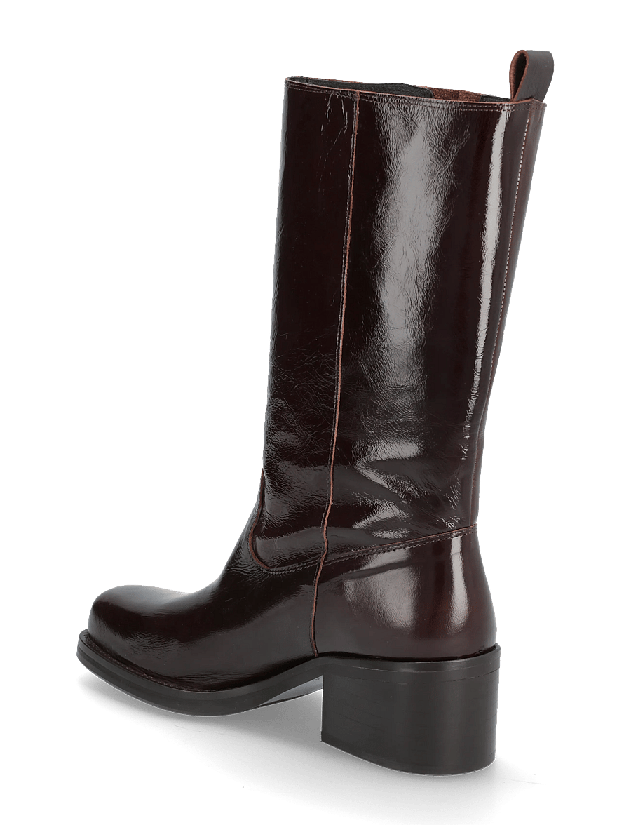 Billi Bi - Long Boots - kontsaga poolsaapad - mogano naplack - 2