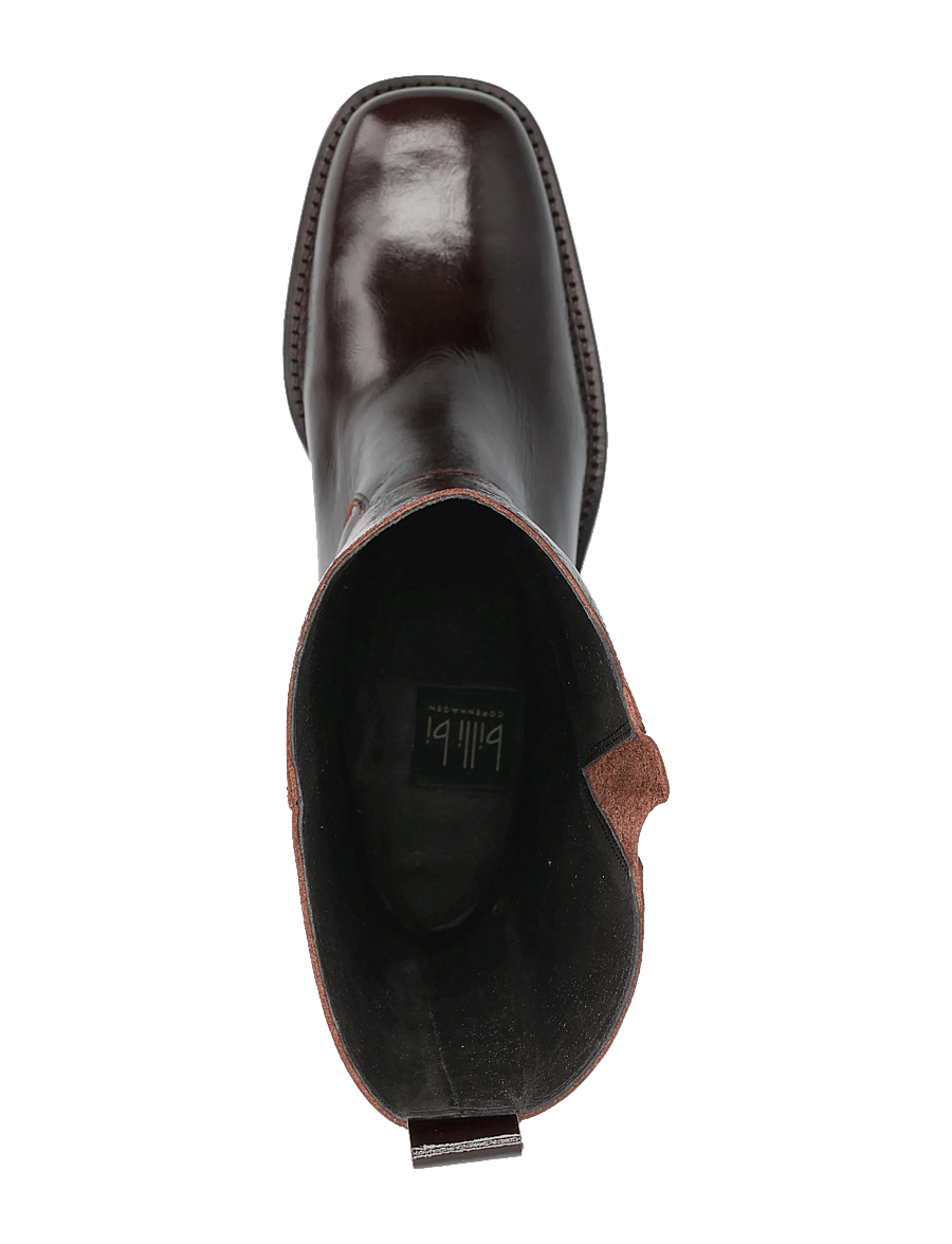 Billi Bi - Long Boots - kontsaga poolsaapad - mogano naplack - 3