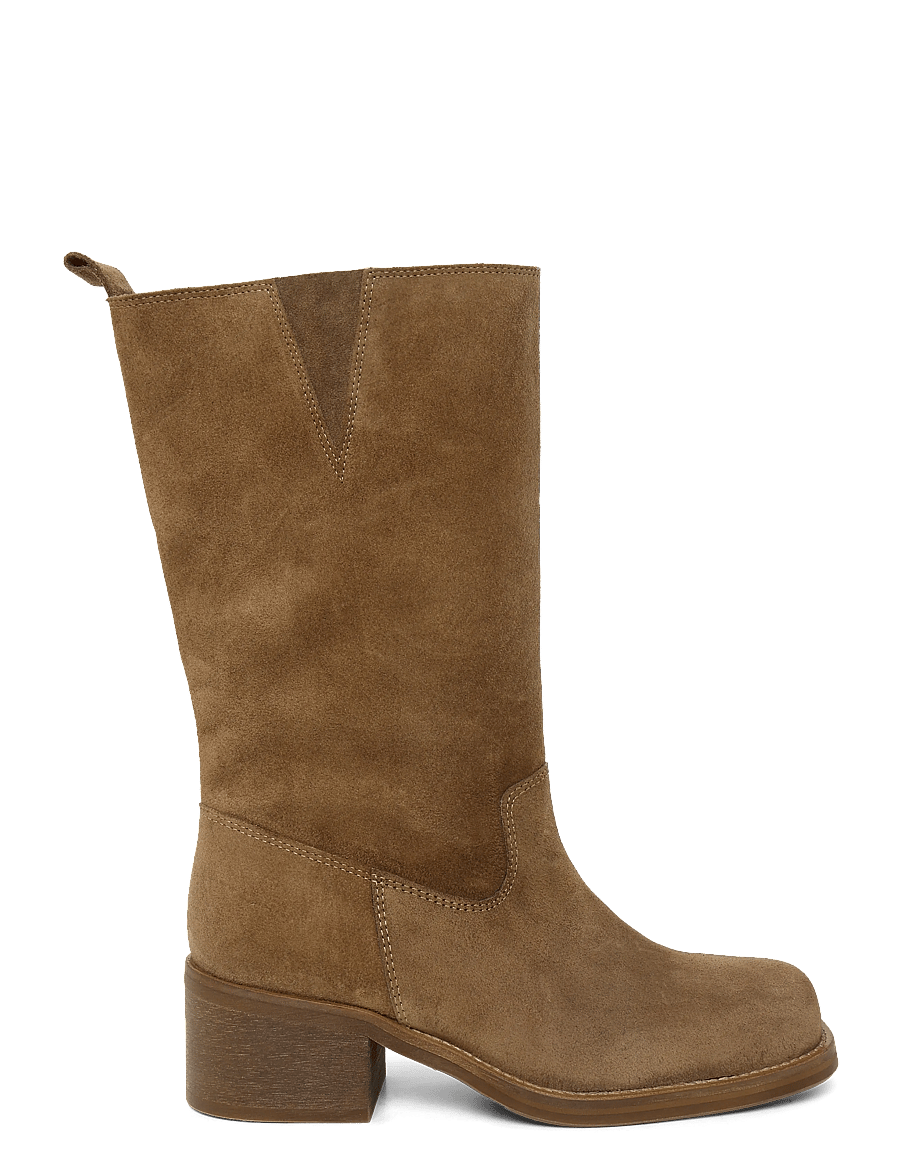 Billi Bi - Long Boots - stiefeletten mit absatz - tabac babysilk suede - 2