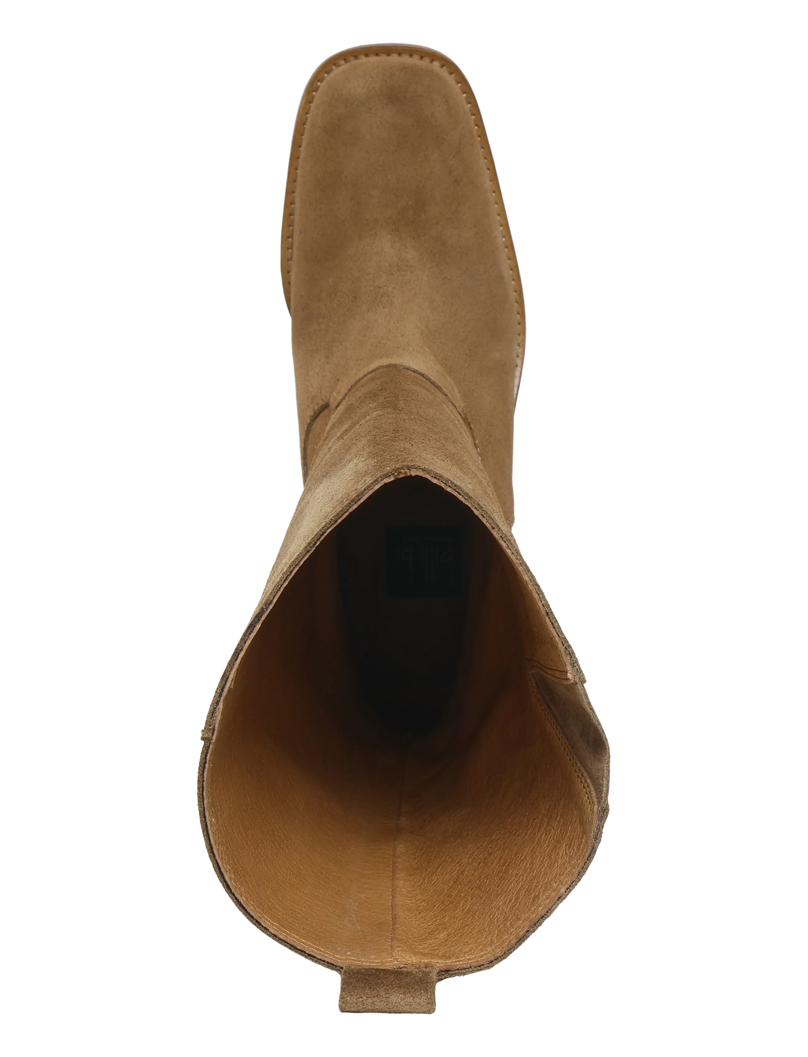 Billi Bi - Long Boots - kontsaga poolsaapad - tabac babysilk suede - 3