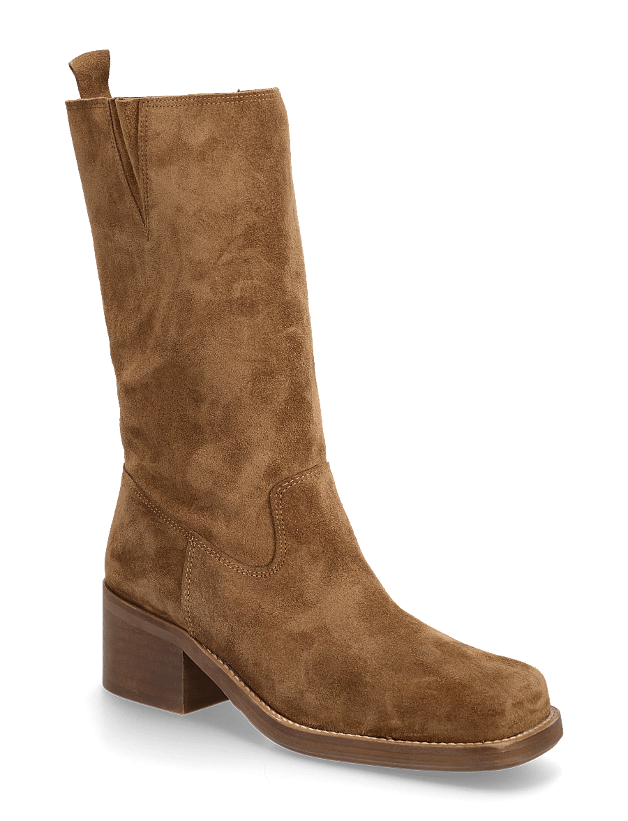 Billi Bi - Long Boots - støvletter - tabac babysilk suede - 0