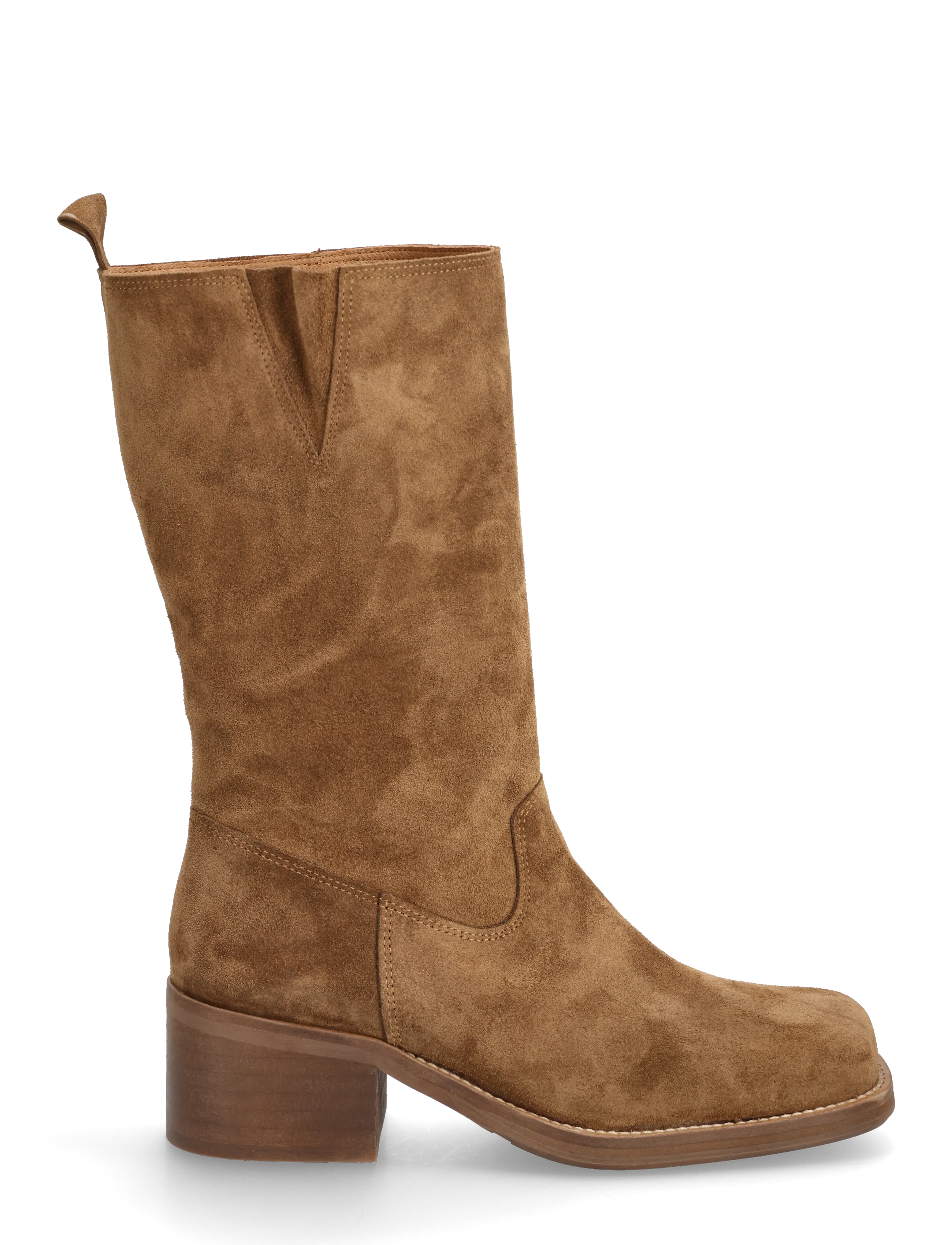 Billi Bi - Long Boots - høj hæl - tabac babysilk suede - 1