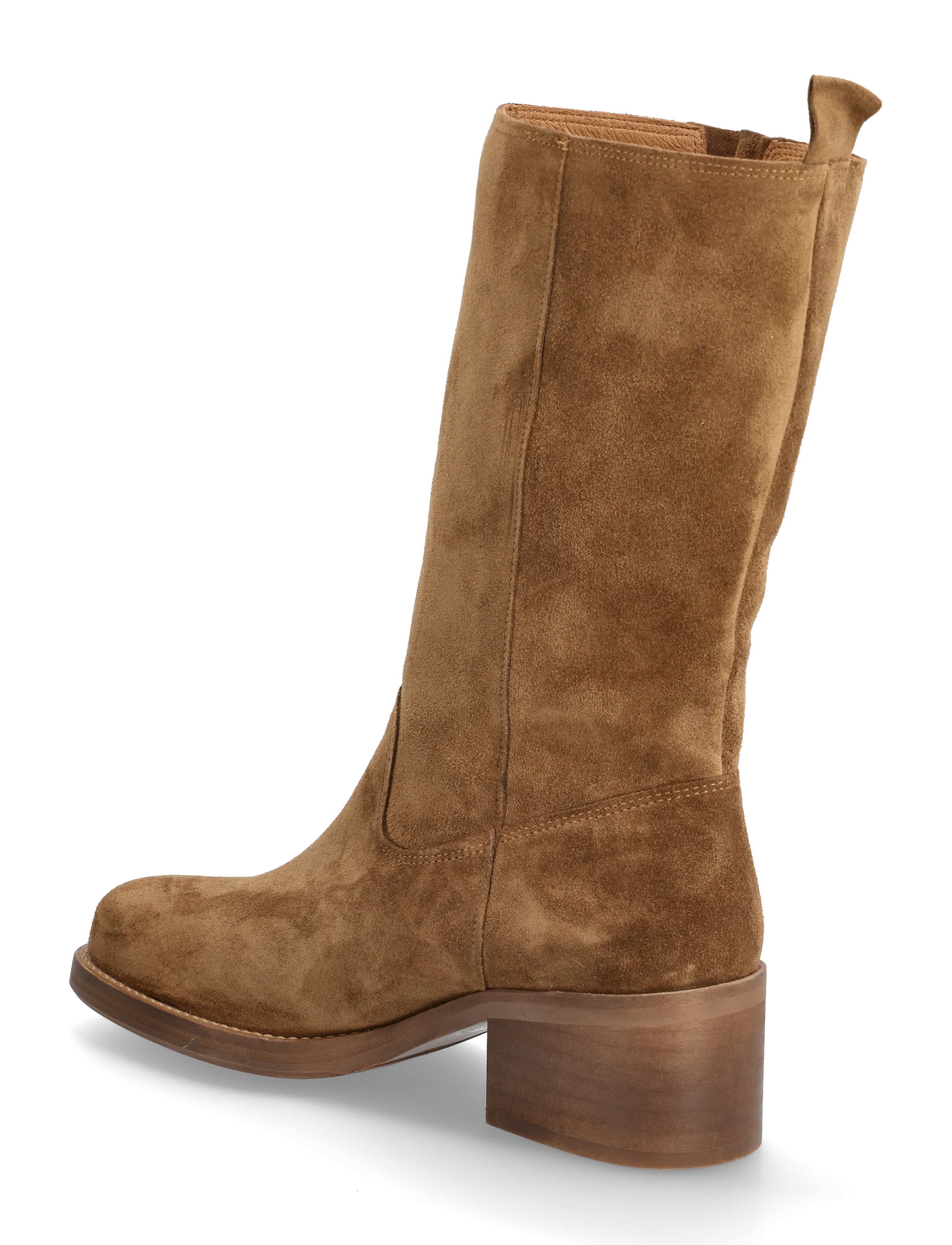Billi Bi - Long Boots - høj hæl - tabac babysilk suede - 2