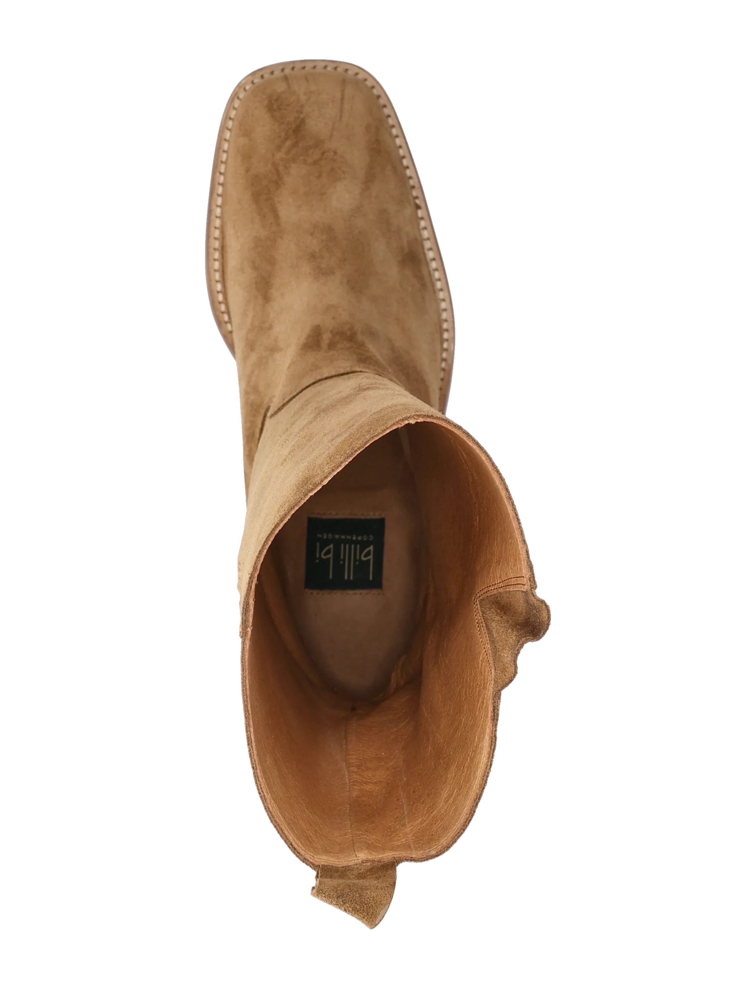 Billi Bi - Long Boots - høj hæl - tabac babysilk suede - 3