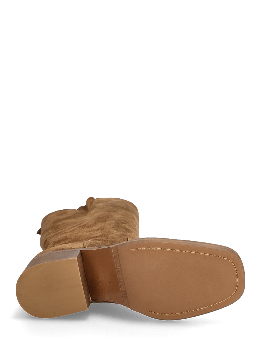 Billi Bi - Long Boots - støvletter - tabac babysilk suede - 4