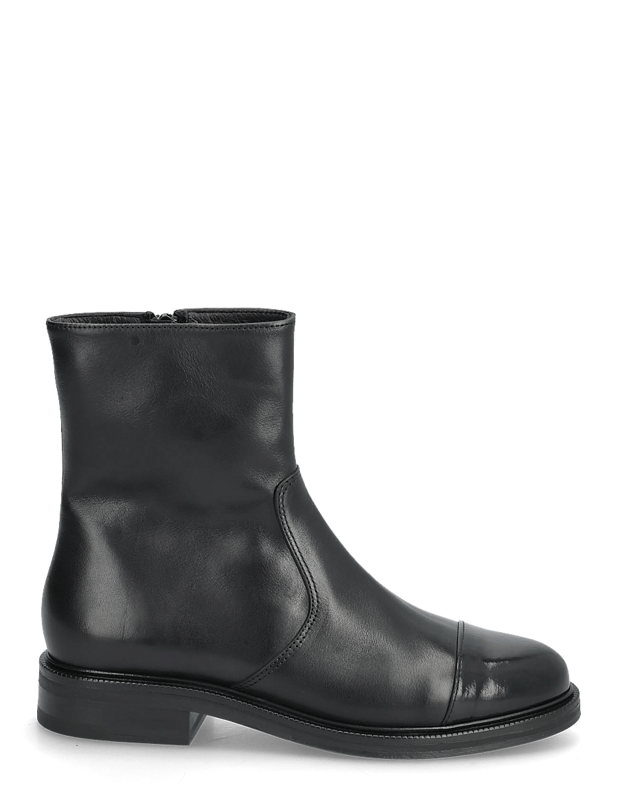 Billi Bi - Boots - platte enkellaarsjes - black polido/calf - 1