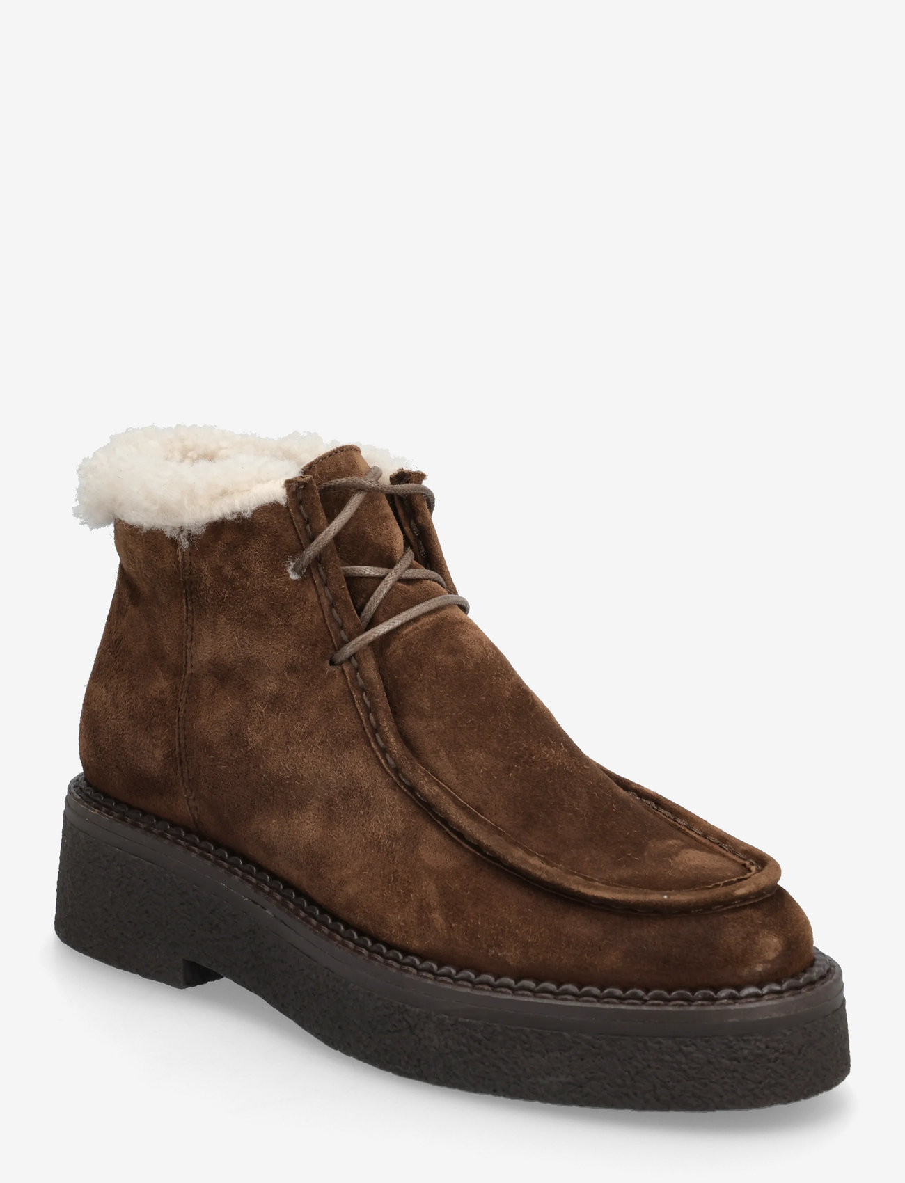 Billi Bi - Warm lining - laced boots - arabica babysilk suede - 0